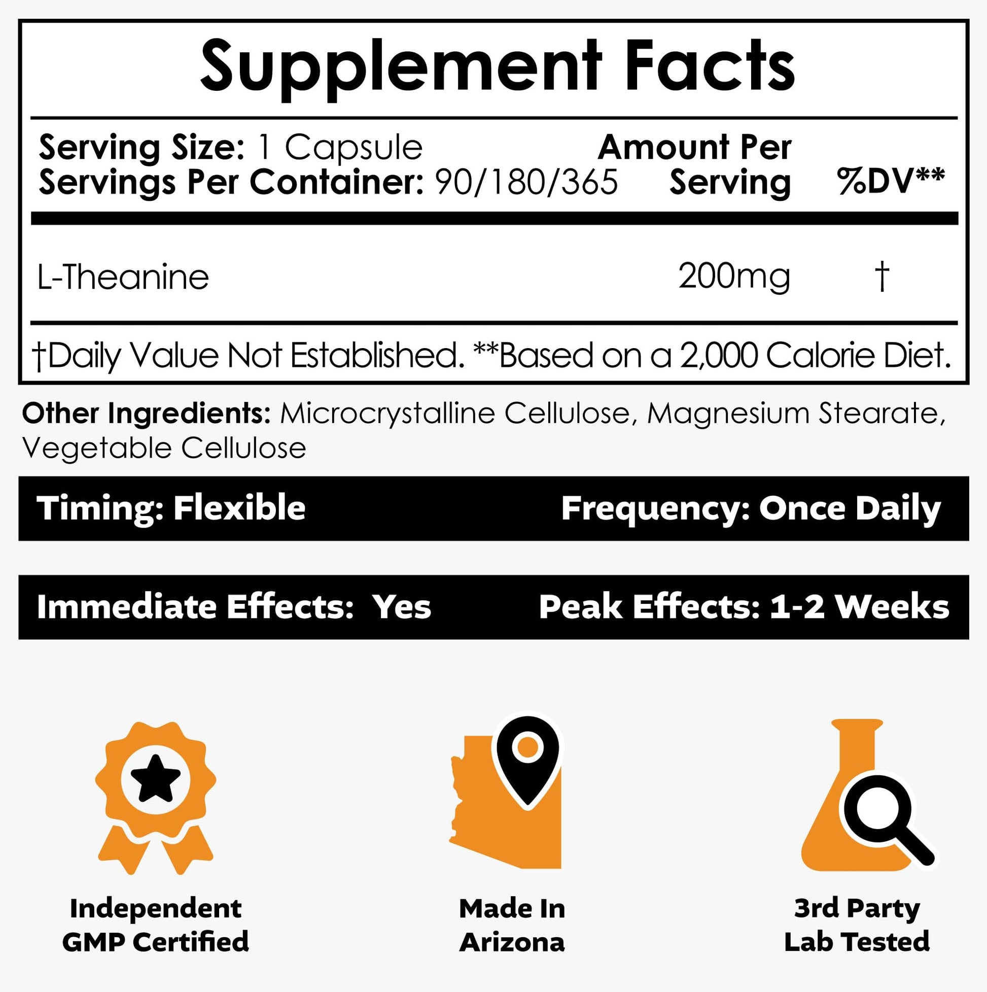 Nootropics Depot L-Theanine Capsules 200mg (180 Count) | Promotes Relaxation | Supports Healthy Stress Levels + Sleep Cycles | Promotes Cognitive Function + Focus | Amino Acid Supplement Nootropics Depot uk supplements
