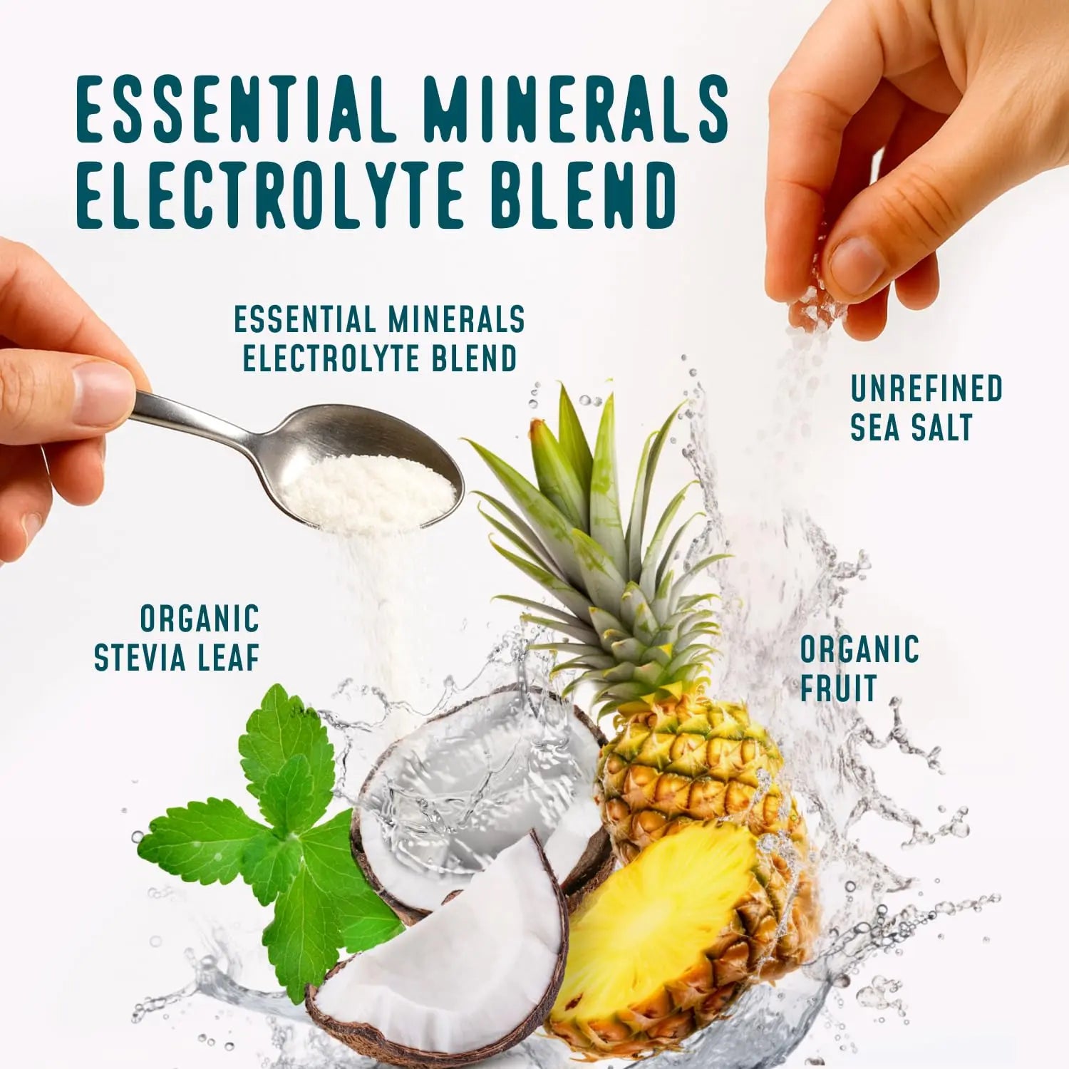 FlavCity Pineapple Coconut Electrolytes Powder Packets - 28 Hydration Packets - No Added Sugar - Hydration Powder with Real Fruit & Unrefined Sea Salt FlavCity uk supplements