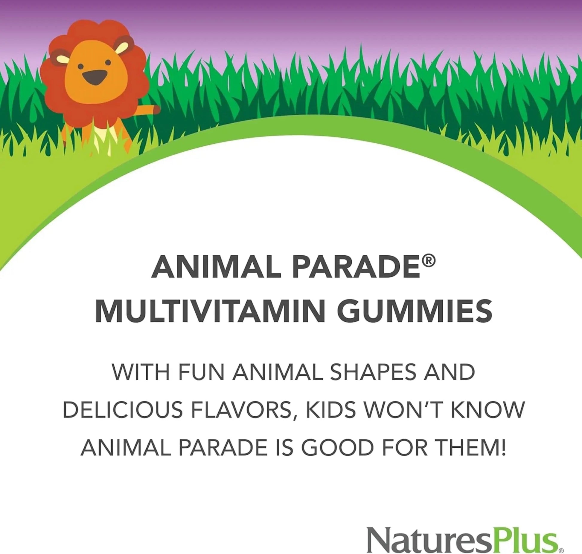 NaturesPlus Animal Parade Multivitamin Children's Gummies - 90 Count - Assorted Cherry, Grape & Orange Flavors NaturesPlus uk supplements