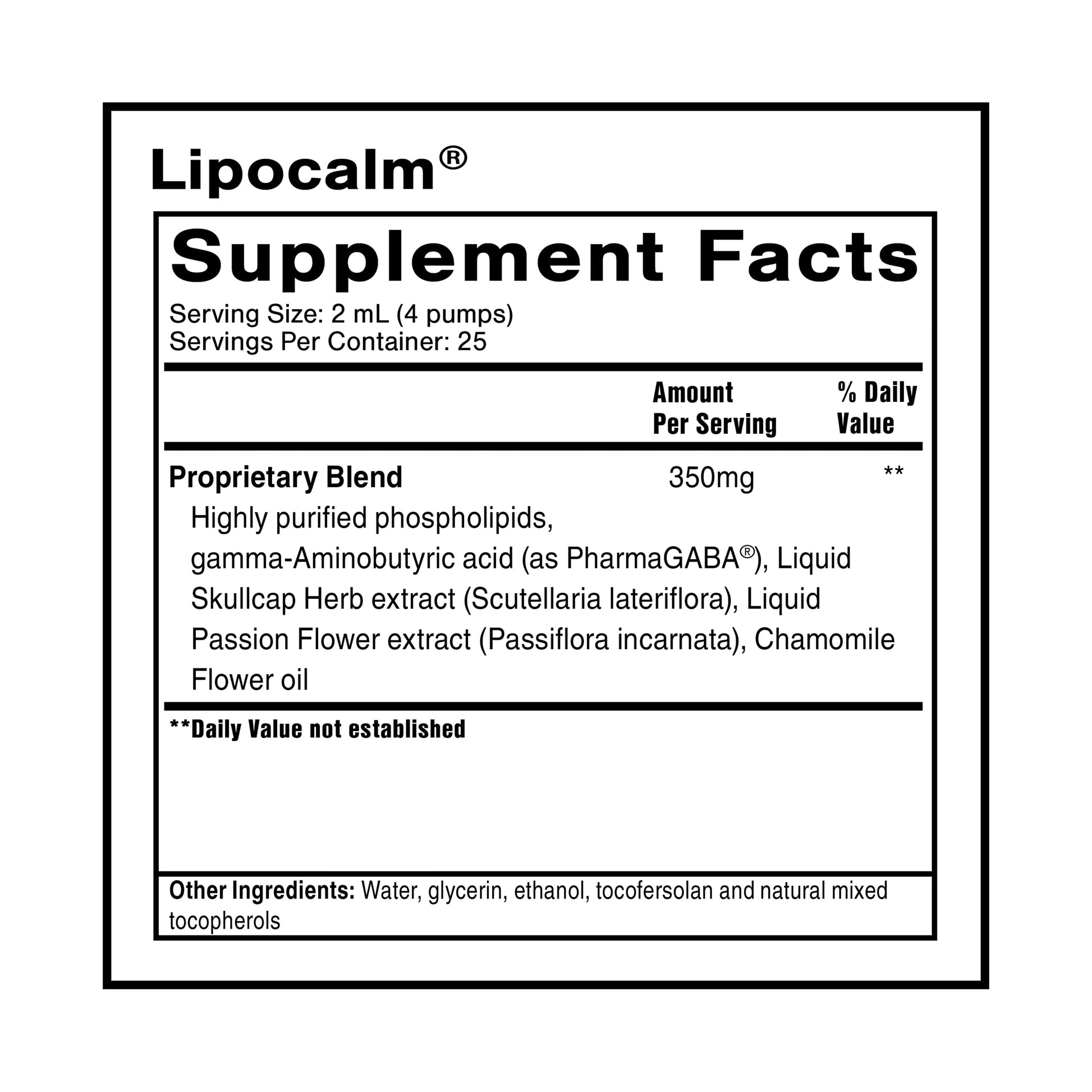 Quicksilver Scientific LipoCalm - Liposomal GABA with Herbs for Relaxation Support - Chamomile, Passionflower Herb & Skullcap Supplement for Peace of Mind & Sleep Calm Support (1.7oz / 50ml) Quicksilver Scientific uk supplements