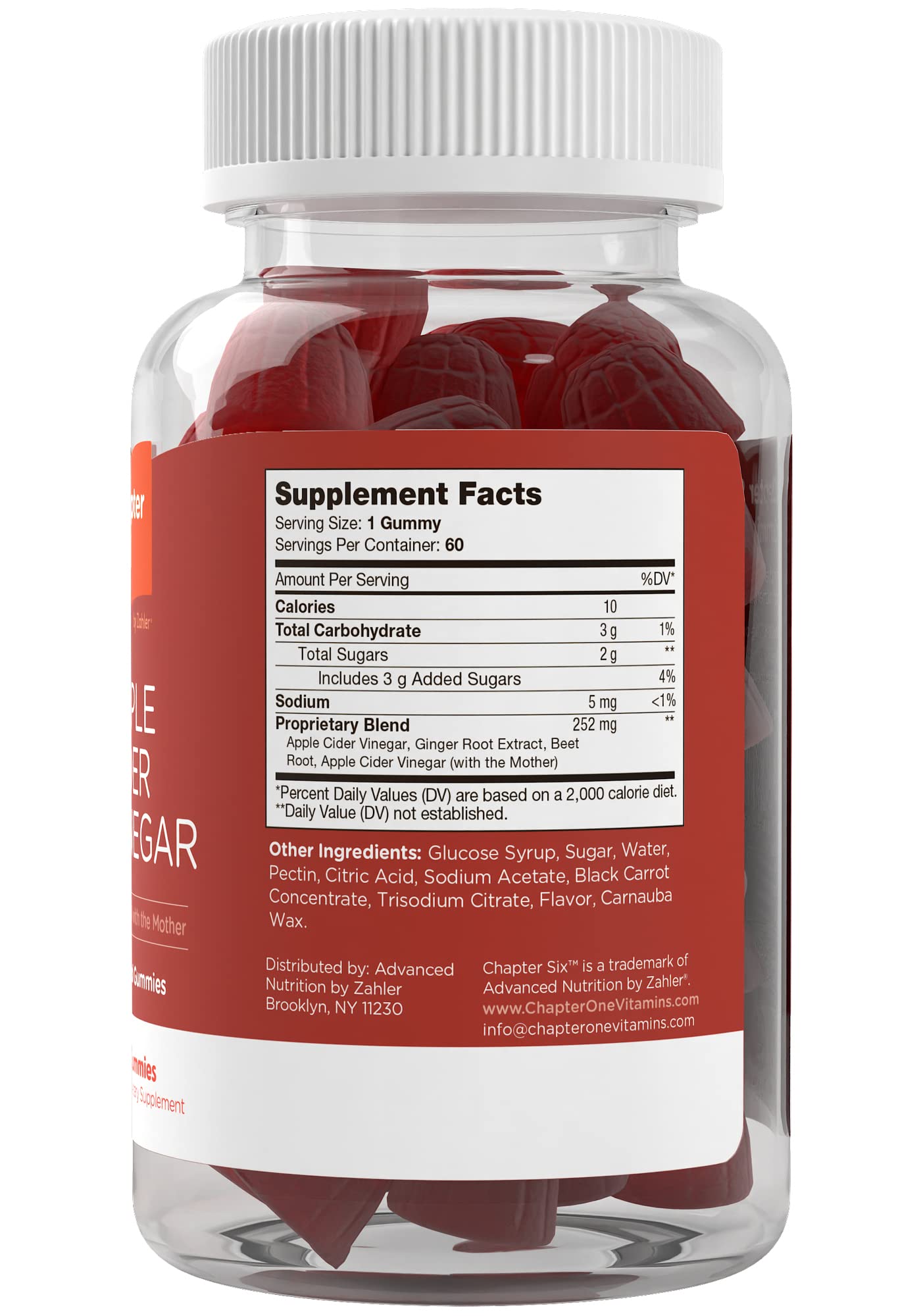 Zahler - Apple Cider Vinegar Gummies Kosher & Delicious ACV for Women Men Raw Zahler uk supplements