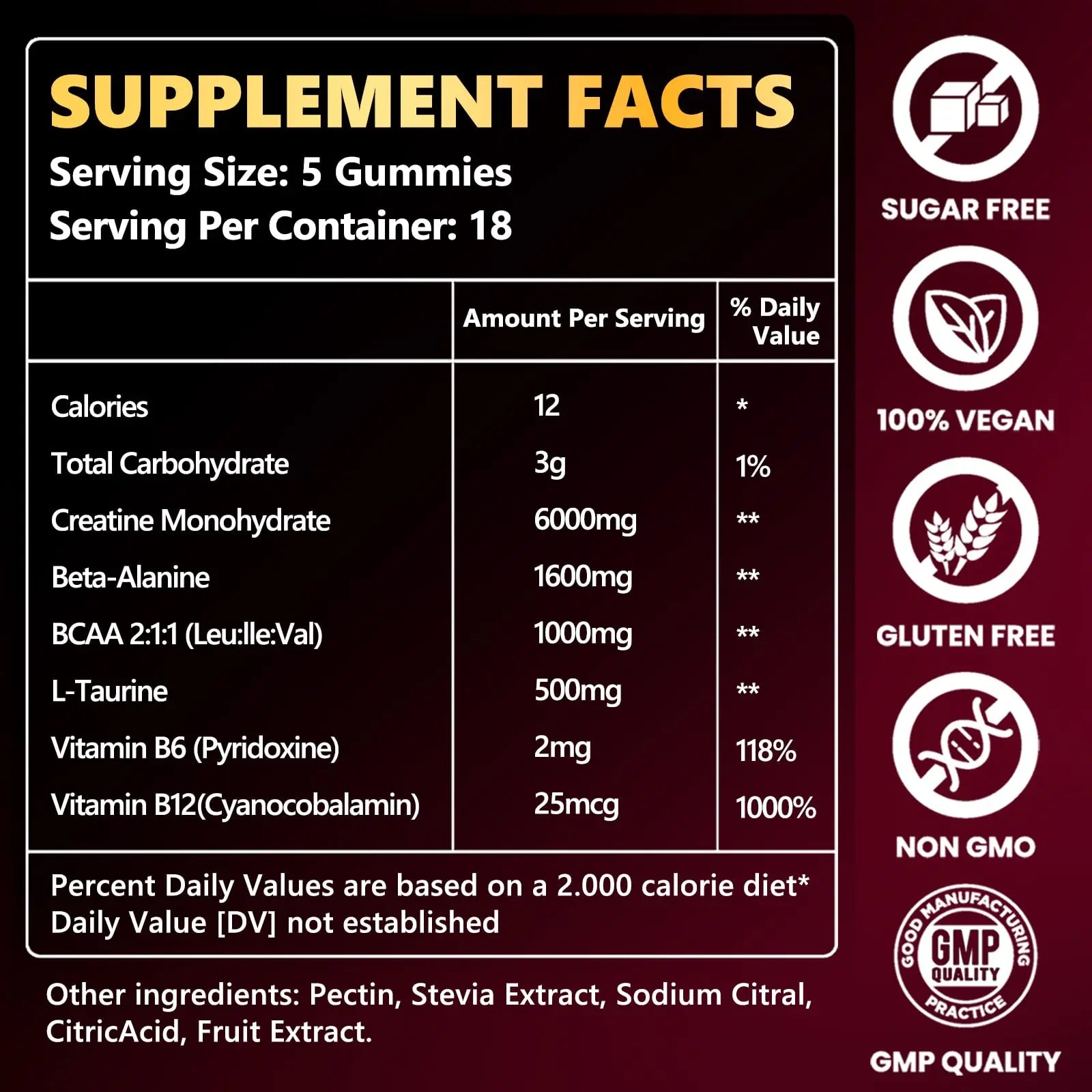 ZELKORE Creatine Monohydrate Gummies 6000mg for Men & Women, Sugar Free Creatine Gummy for Pre & Post Workout, High Absorption Supplement with BCAA, Support Boost Strength, ZelKore uk supplements