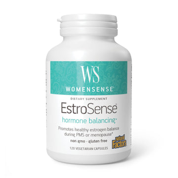 Natural Factors WomenSense EstroSense - Daily Hormonal Balance Support Supplement - Supports Healthy Menstration & Menopause - Non-GMO Natural Supplement - 120 Vegetarian Capsules (60 Servings) Natural Factors uk supplements