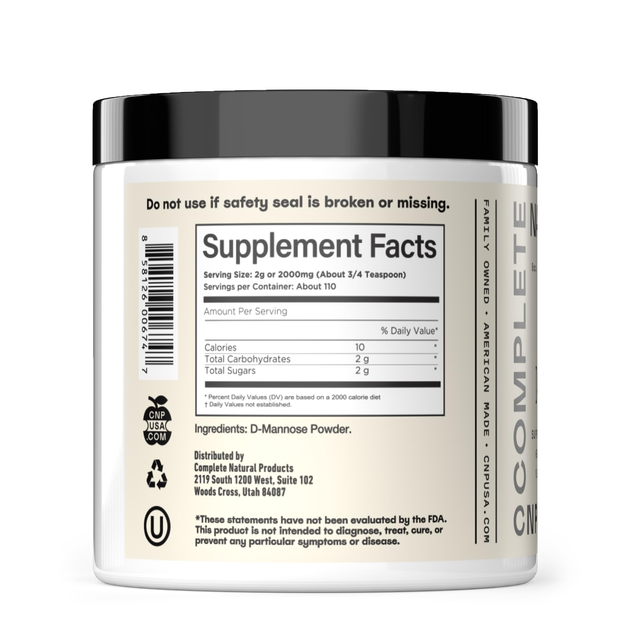 D Mannose Powder Supplement 8oz - Powder D Mannose for Urinary Tract & Bladder Health Support, Bulk Easy Mix Formula, 115 Servings, No Fillers, Non GMO & Gluten Free Support, Kosher Certified Made USA Complete Natural Products uk supplements