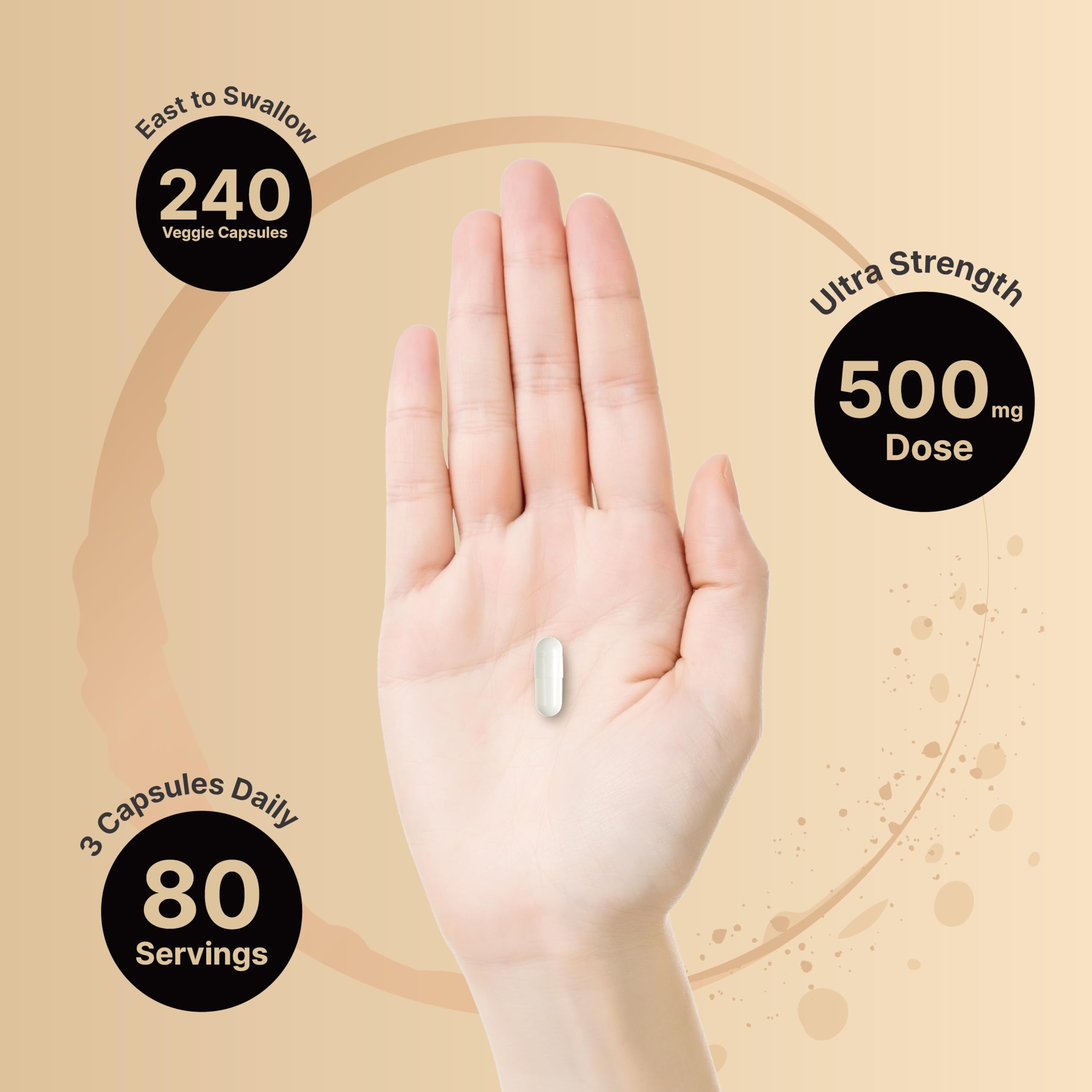 NatureBell Magnesium Glycinate 500mg Per Serving | 240 Veggie Capsule, 100% Chelated NatureBell uk supplements