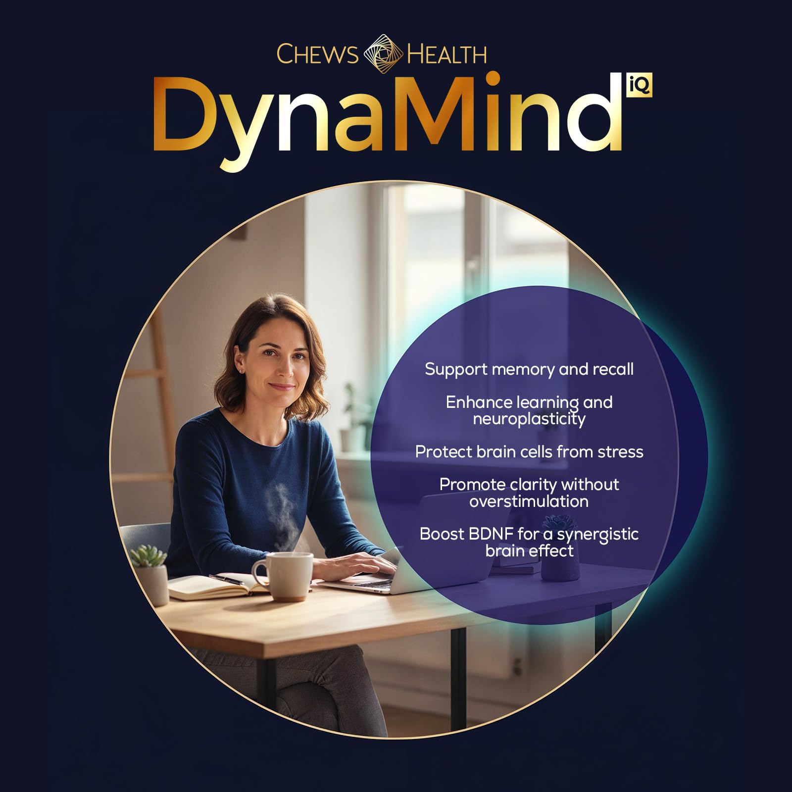DynaMind iQ Brain Supplement for Memory and Focus for Adults - Nootropic Chews | Coffee Fruit & Mushroom Supplement Blend, Memory Focus Supplement, Caffeine Focus Pills Alternative, 30 Count CHEWSHEALTH uk supplements