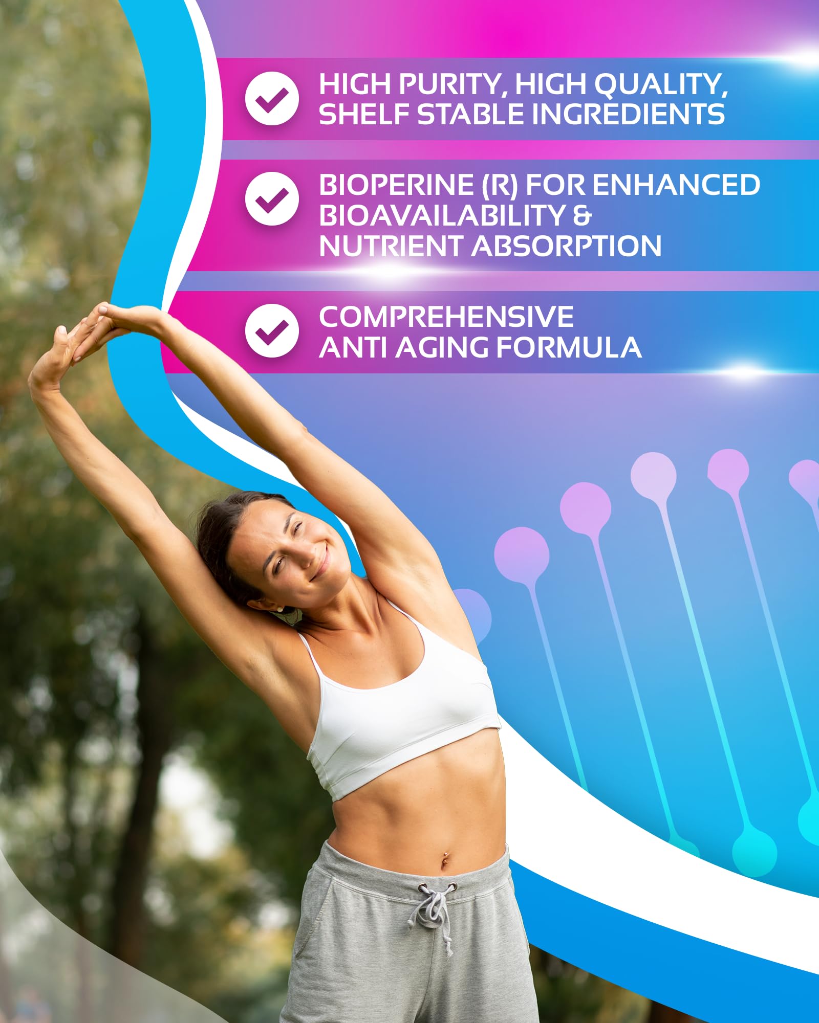 NR + Resveratrol Supplement - Increase NAD, DNA & Cellular Health, Longevity, Vitality. 5-in-1 Anti Aging Formula w/ Nicotinamide Riboside, Trans Resveratrol, Vitamin C, Grape Seed, Pine Bark CogniTune uk supplements