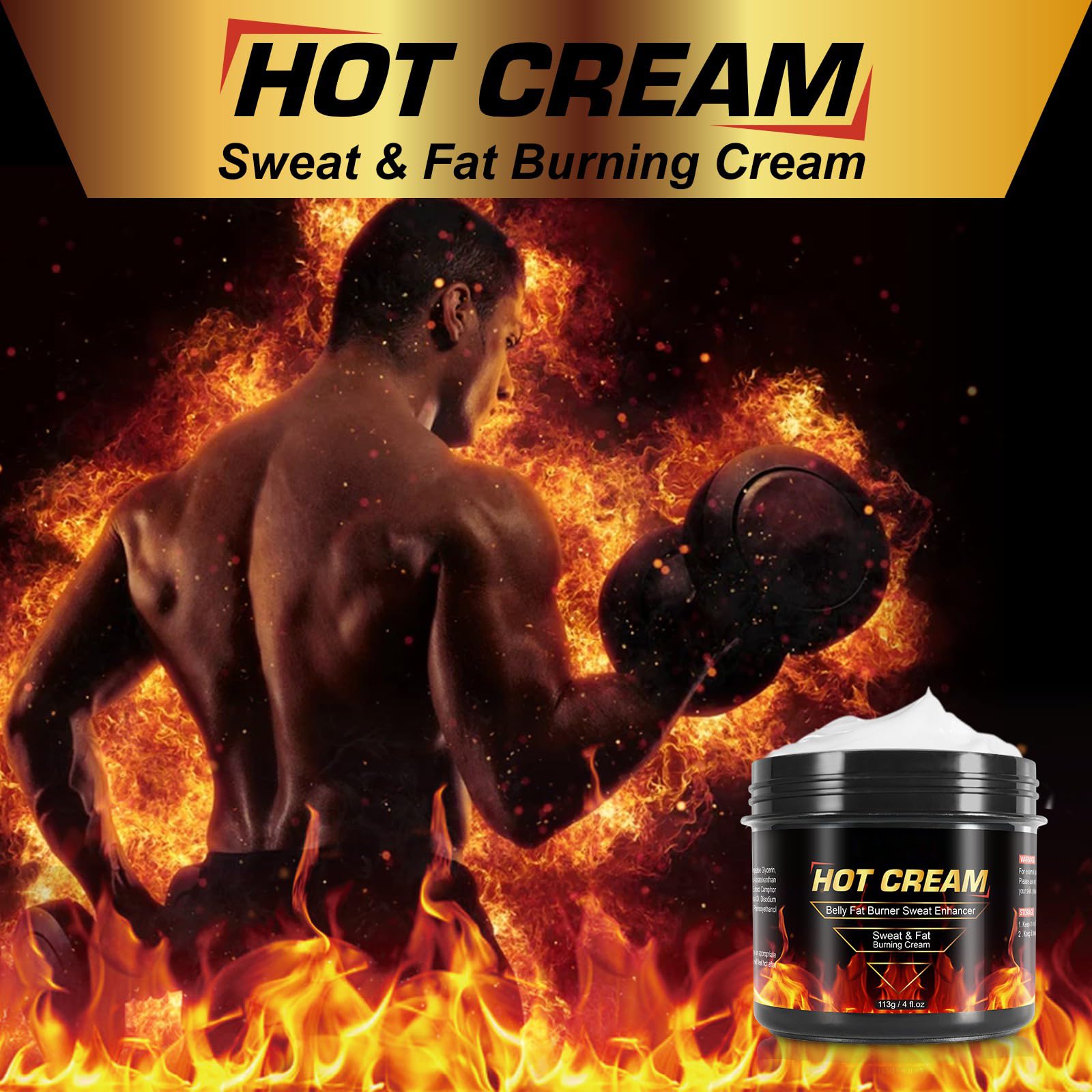 REBODUM Hot Sweat Cream, Fat Burning Cream for Belly Natural Weight Loss Cream Weight Loss REBODUM uk supplements