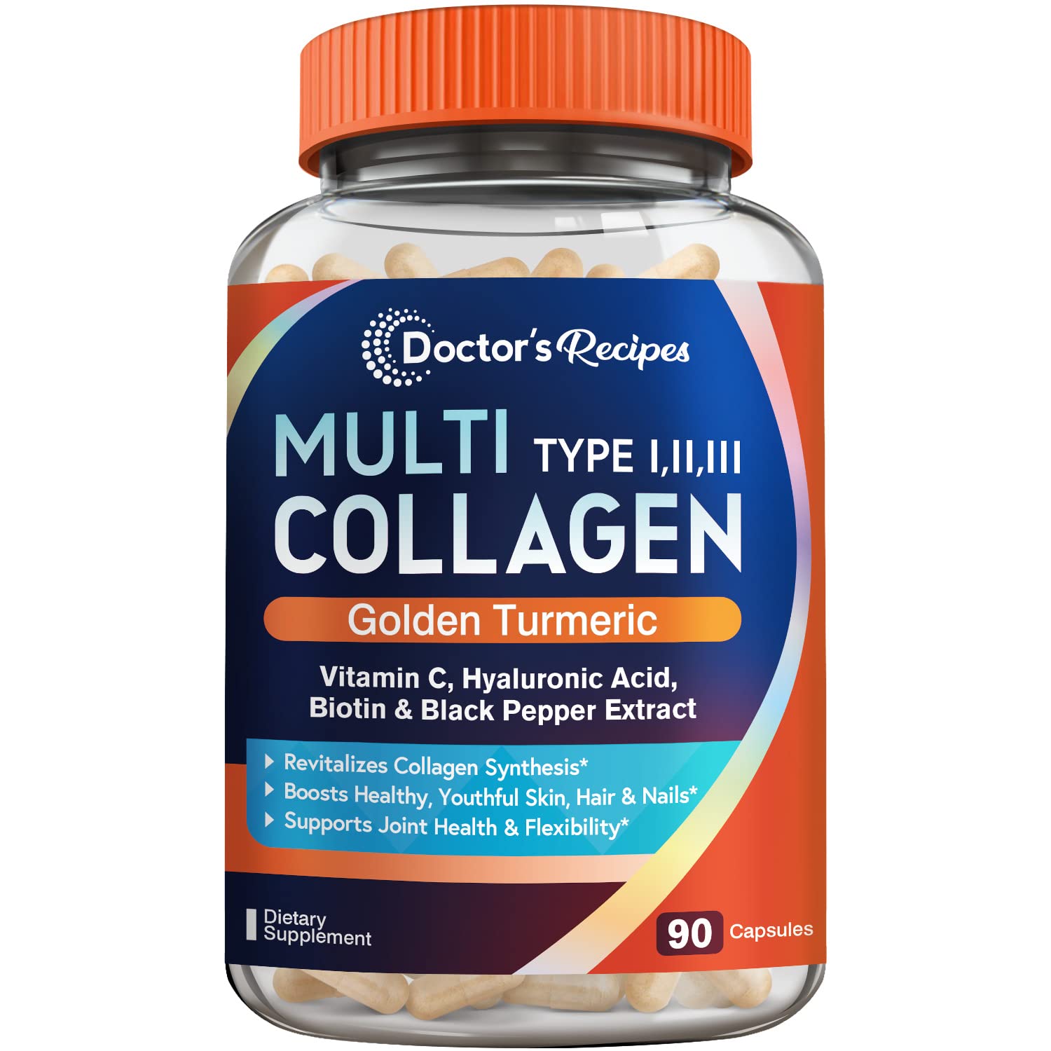 Doctor's Recipes Multi Collagen Complex with Golden Turmeric, Vitamin C, Biotin, Hyaluronic Doctor's Recipes uk supplements