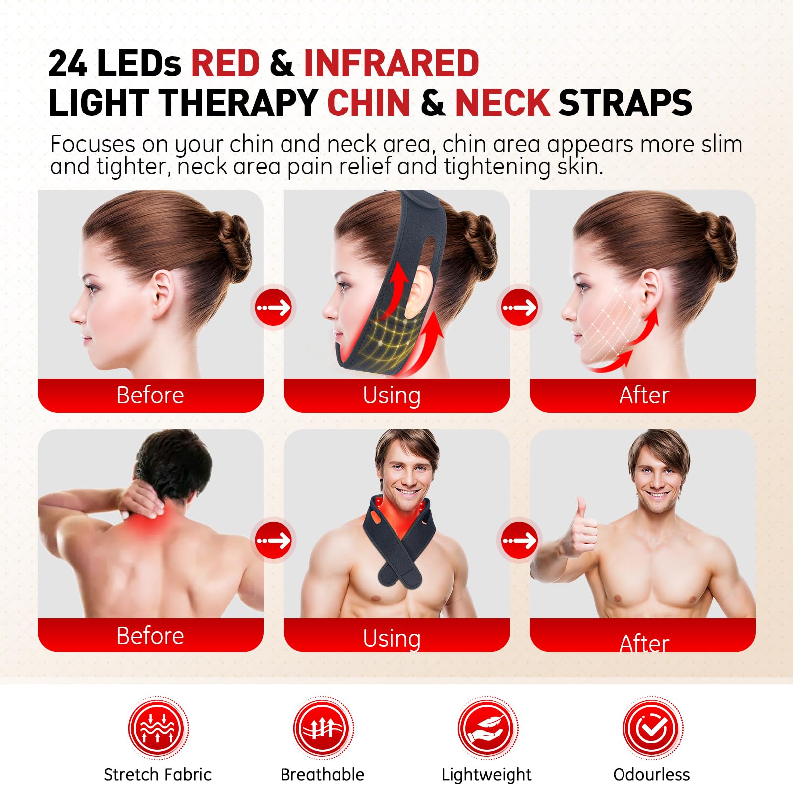 Rikimxin Red Light Therapy for Neck, 660nm Red Light and 850nm Near Infrared Light Therapy Pad Rikimxin uk supplements