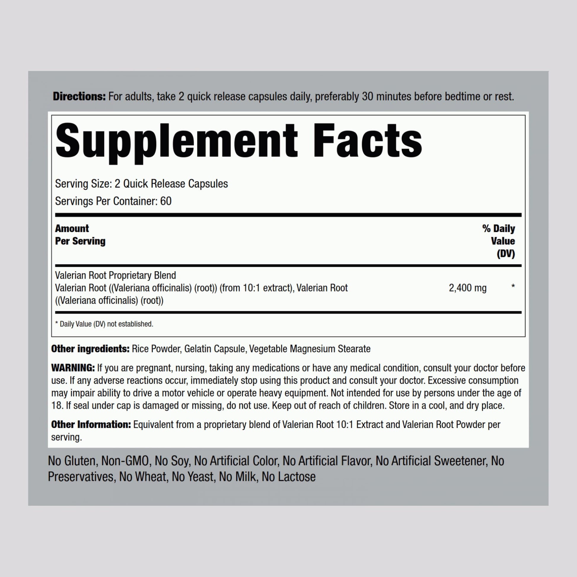 Piping Rock Valerian Root Capsules | 120 Count | Extract Supplement | Herbal Blend | Non-GMO, Gluten Free Piping Rock uk supplements