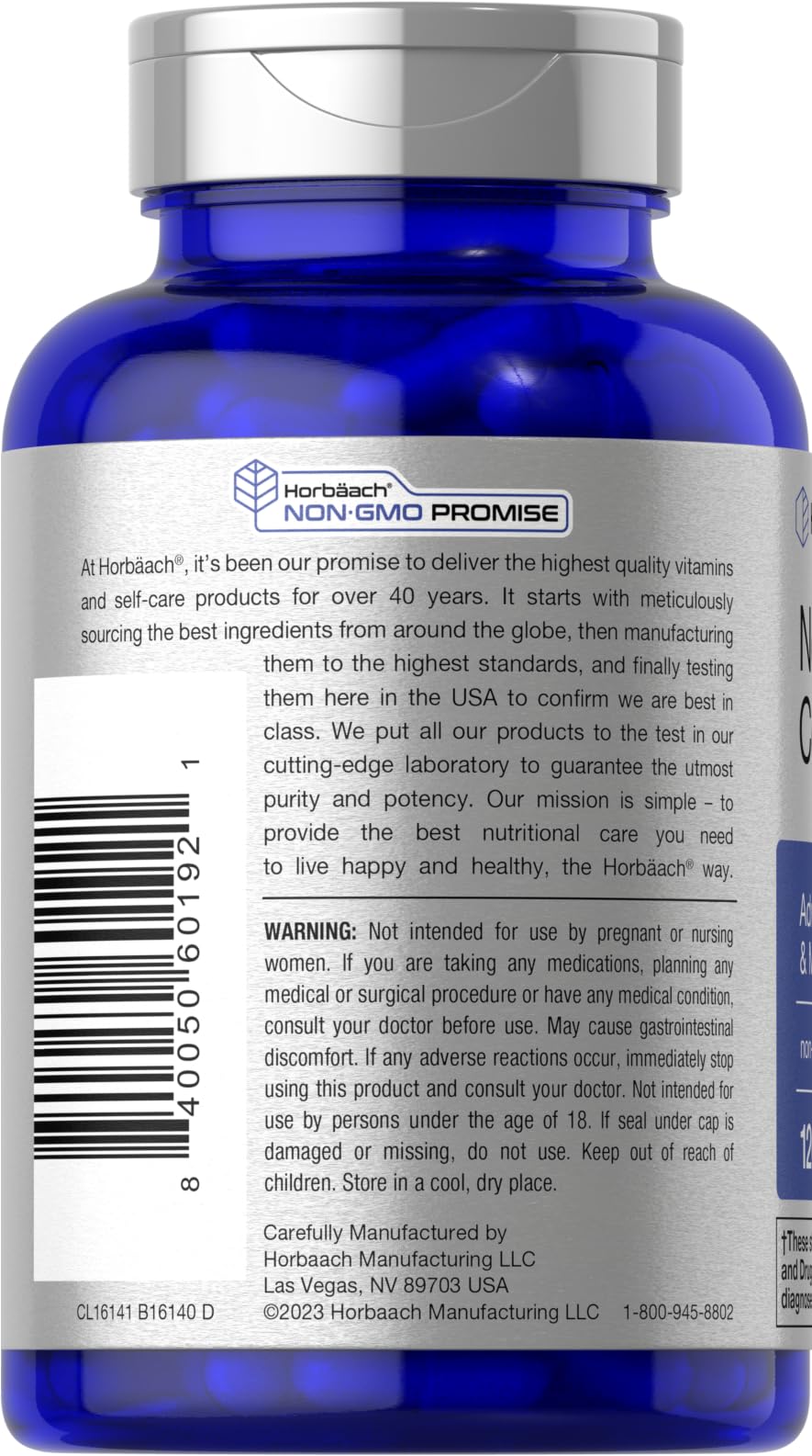 Horbäach Brain Supplement | 120 Capsules | with Phosphatidylserine & DMAE | Advanced Formula for Memory, Focus, Clarity | Vegetarian & Gluten Free | Neuro Support Horbäach uk supplements