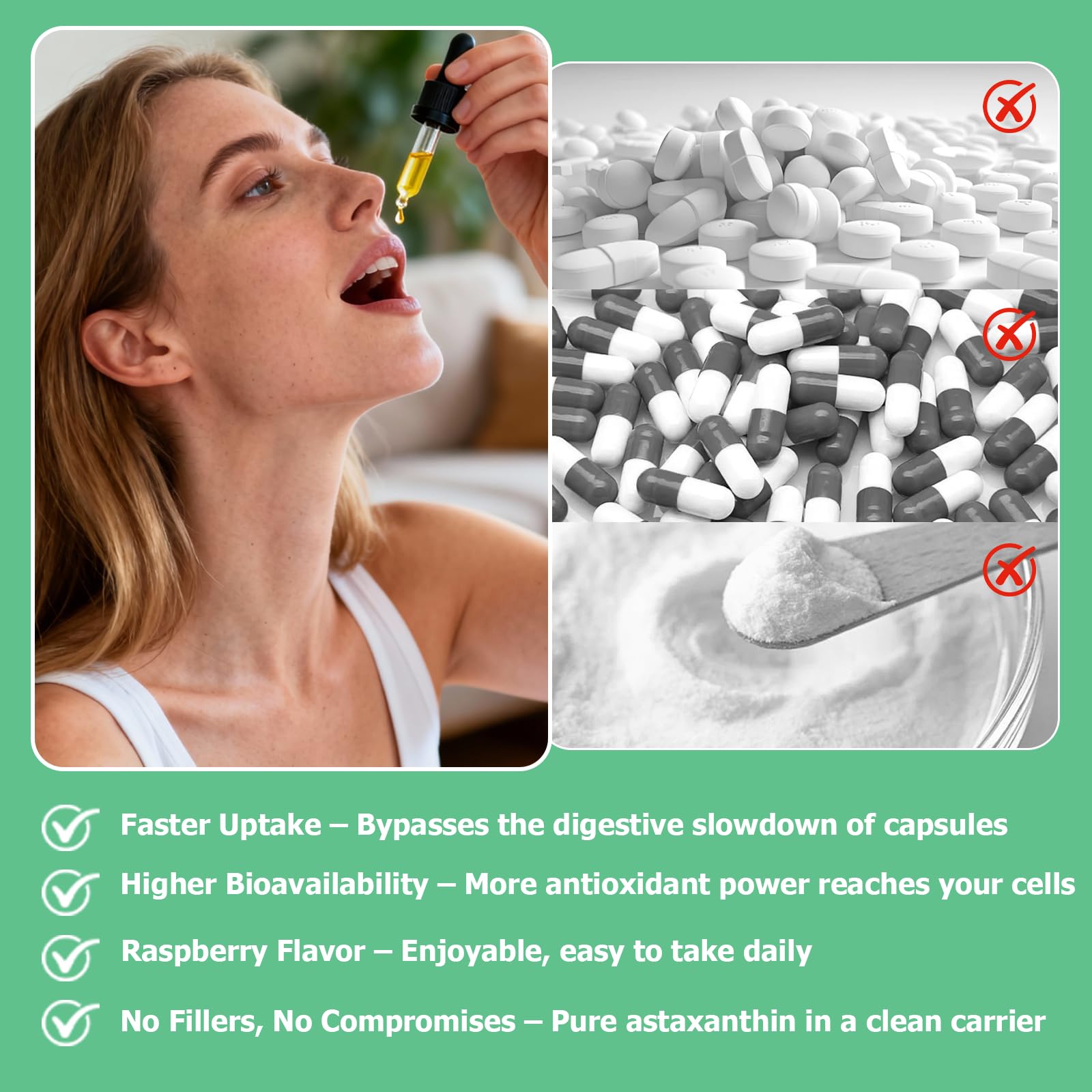 JUIWEFKK Astaxanthin Supplement 12mg Liquid Drops, Premium Natural Astaxanthin Antioxidant from Fresh Microalgae Source w. Mct Oi for Eye Immune Joint Skin Health, Liquid Formula for Max Absorption JUIWEFKK uk supplements