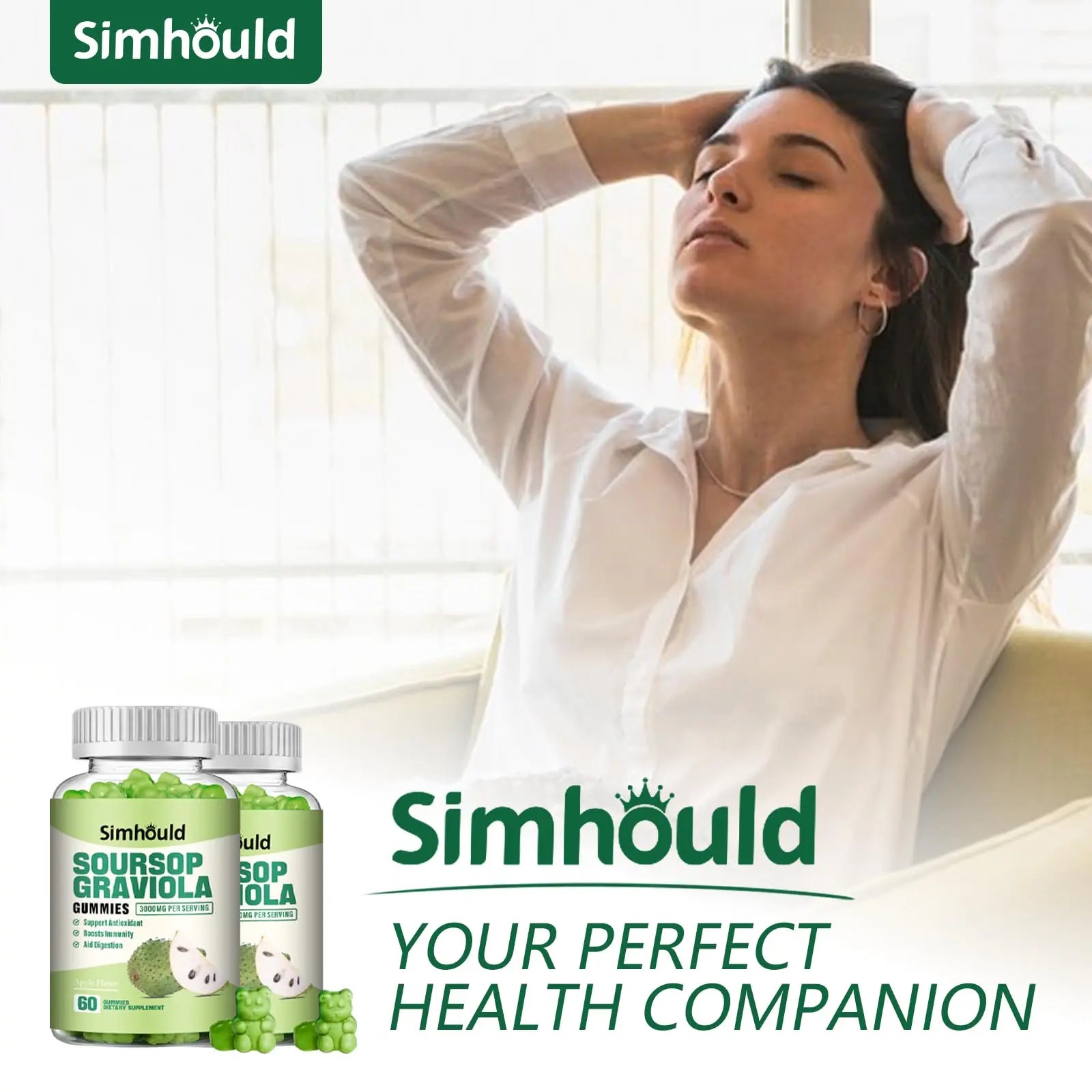 Simhould 1 Pack Soursop Graviola Gummies Simhould uk supplements