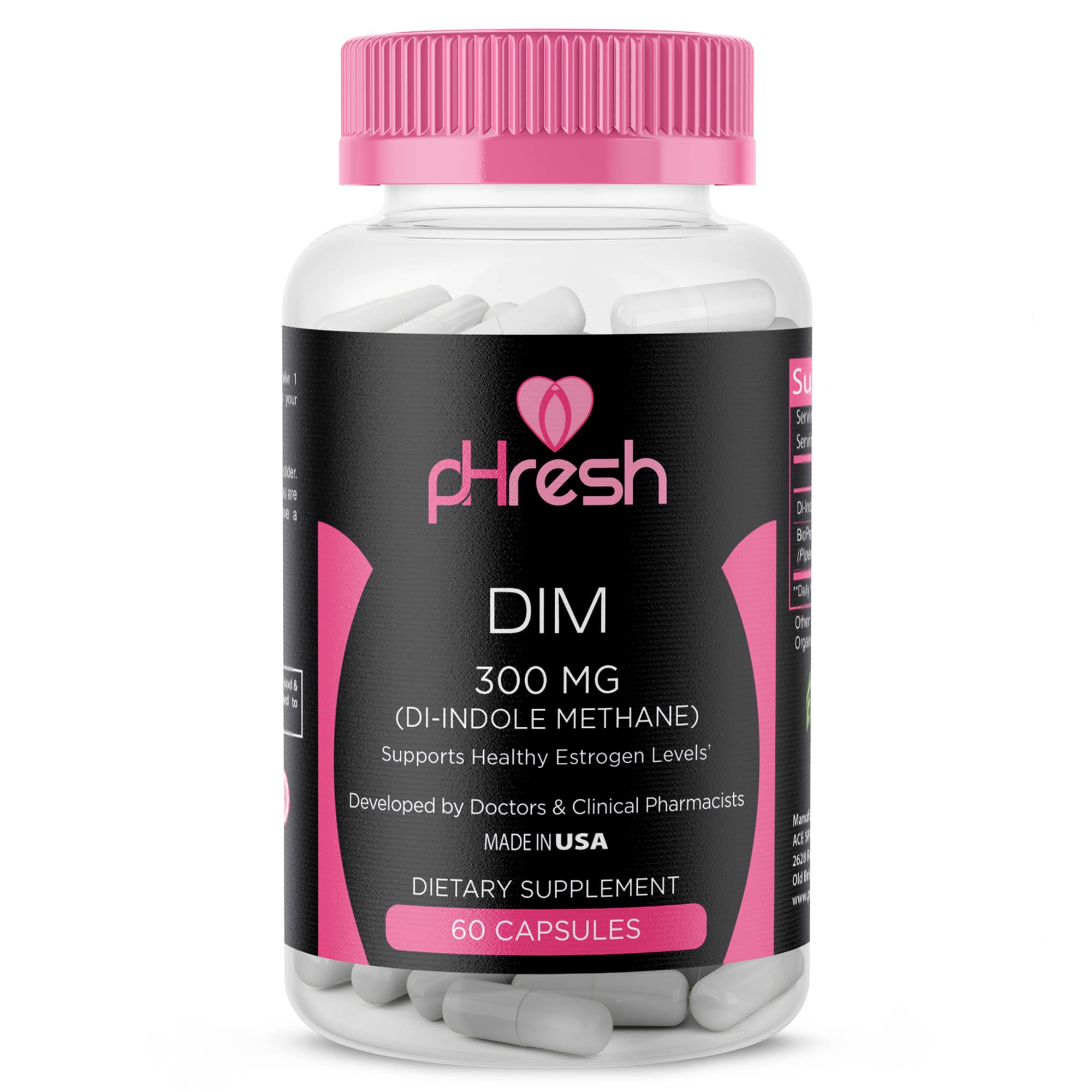 pHresh Boric Acid Suppositories and DIM Supplement ACE NUTRITION uk supplements