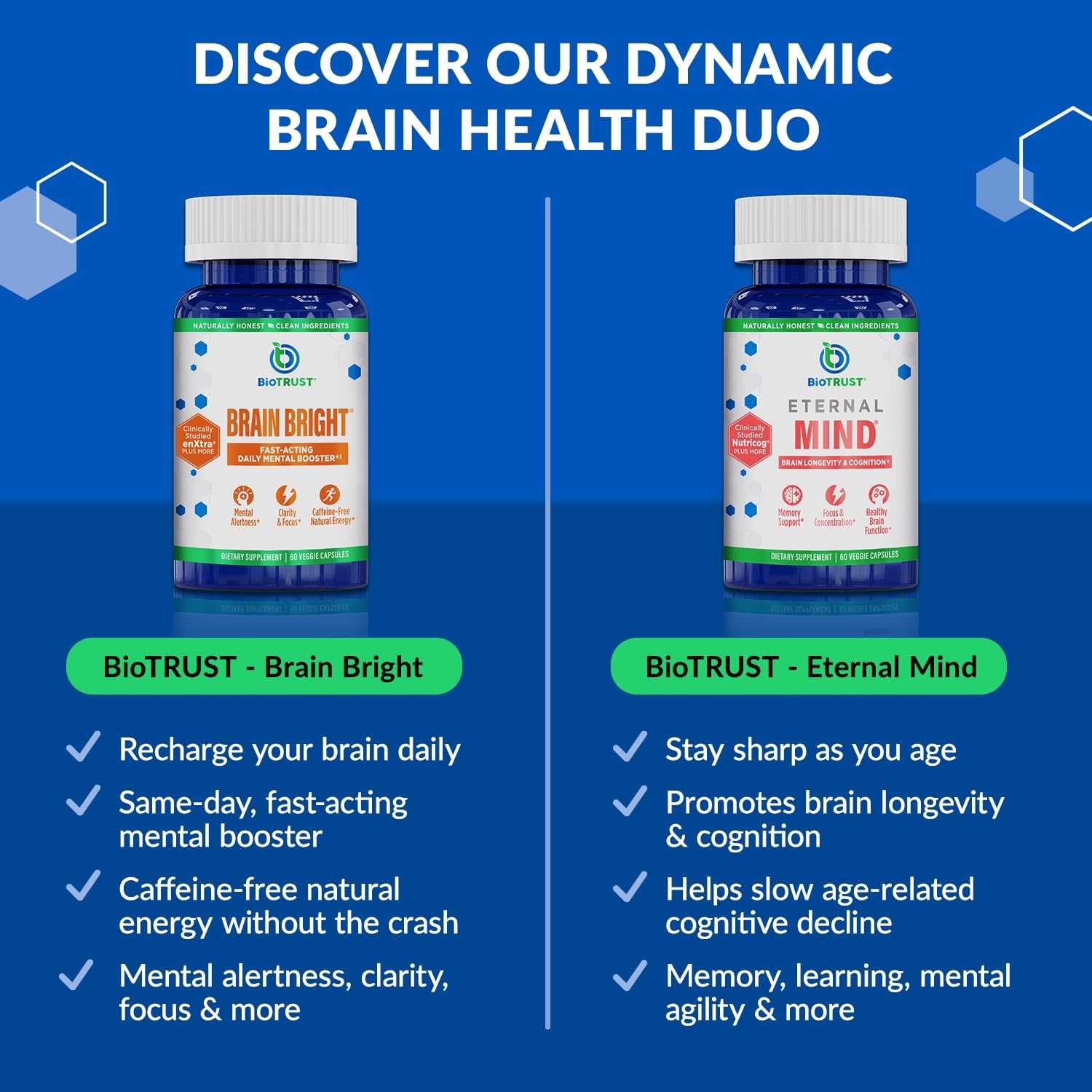 BioTrust Brain Bright – Daily Nootropic Boost for Focus, Concentration, Mental Clarity – Caffeine Free Nootropics Brain Support Supplement – Thai Ginger, Ginkgo, Folate, L-Theanine – 30 Servings BioTrust uk supplements