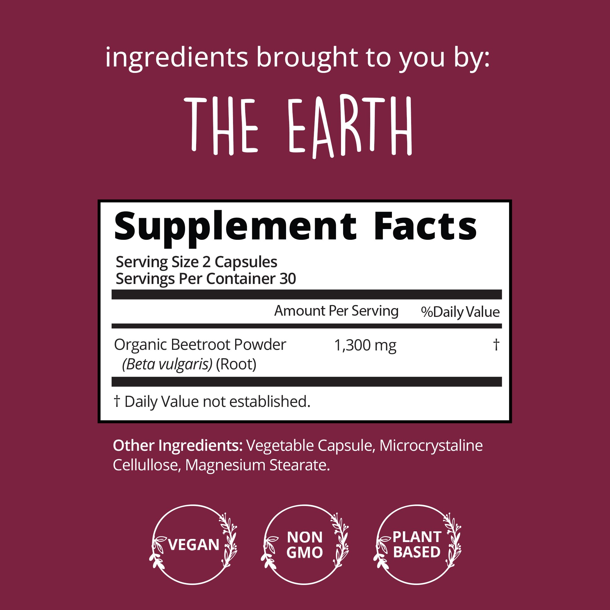 Organic Beet Root Capsules [1,300mg Superfood] - Blood Pressure Support Supplements Happy Healthy Hippie uk supplements