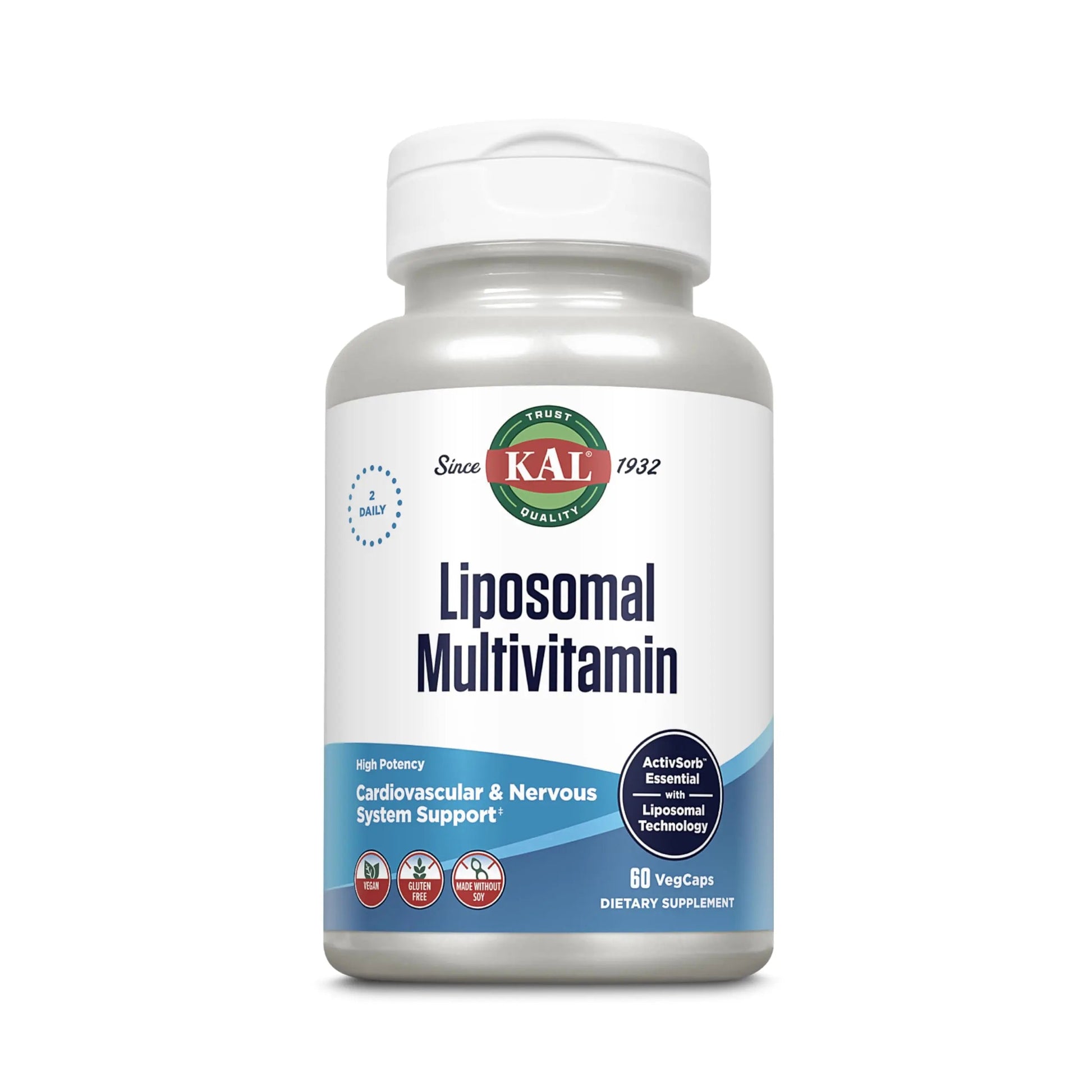 KAL Liposomal Multivitamin - High Potency Liposomal Vitamin C, D-3, and More - Men and Women Multivitamin KAL uk supplements