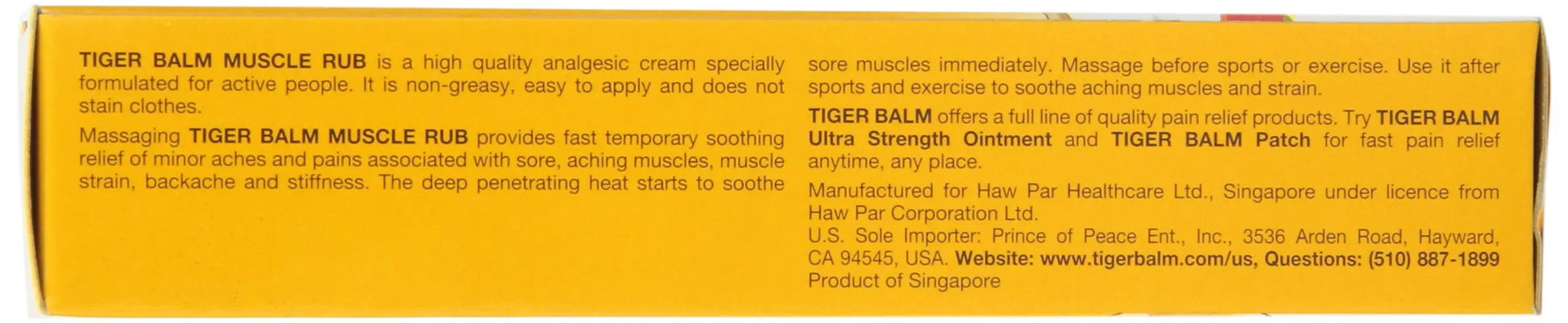 Tiger Muscle Rub Topical Analgesic Cream 2 Ounces (57 g) (Pack of 4) Tiger Balm uk supplements