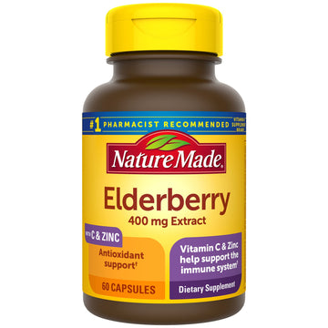 Nature Made Elderberry 400 mg Extract with Vitamin C and Zinc, Dietary Supplement Nature Made uk supplements