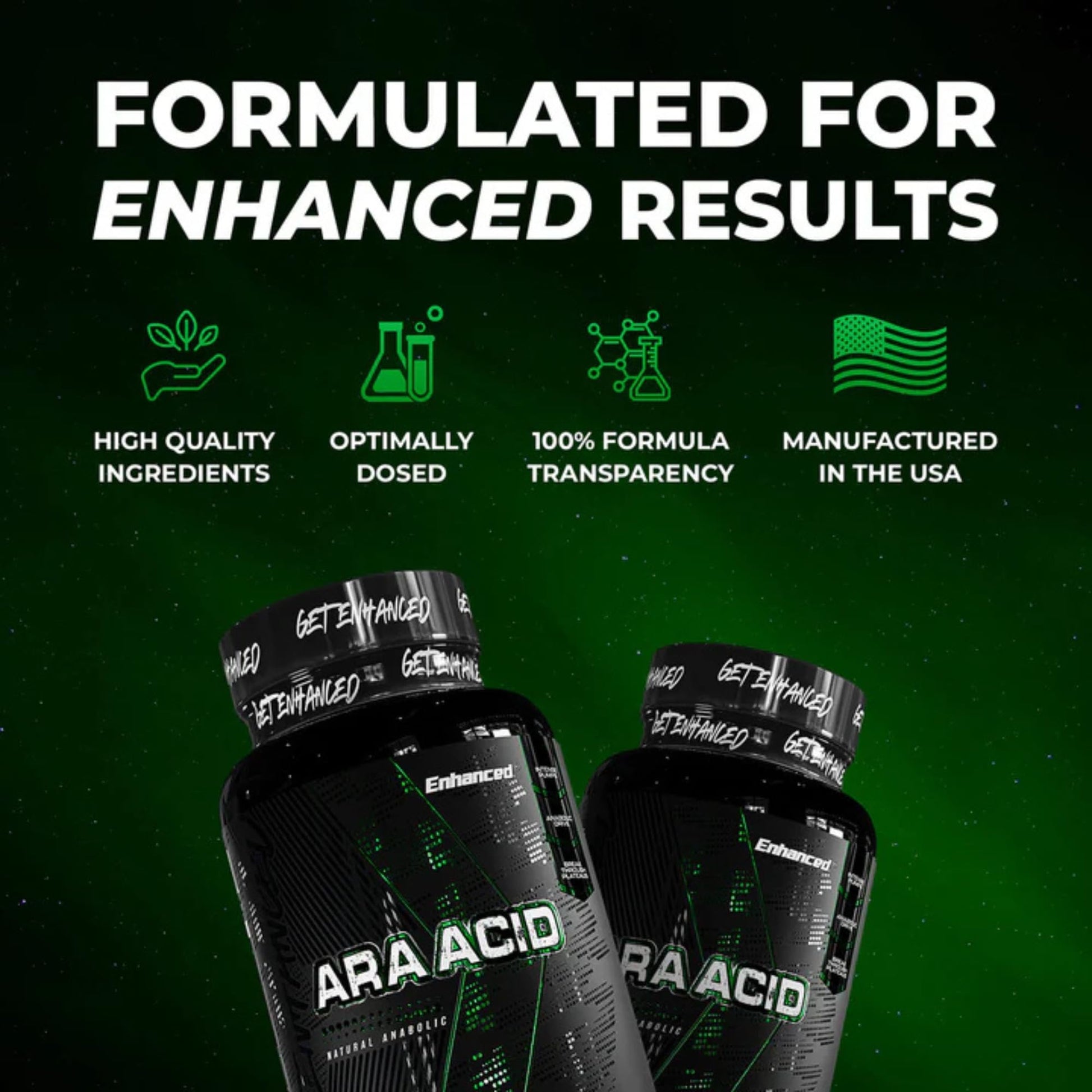 Enhanced Labs - Arachidonic Acid Supplement - Muscle and Strength Supplement for Increased Muscle Mass & Improved Recovery for Men & Women - One Capsule Contains 350mg Arachidonic Acid (120 Capsules) Enhanced uk supplements