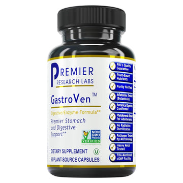 Premier Research Labs GastroVen - Digestive Enzymes for Women & Men, Digestive Health Supplement, Supports Healthy Gut Microbiome w/Bromelain, Ginger - 60 Capsules Premier Research Labs uk supplements