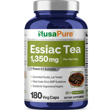 NusaPure Essiac Tea 1350 mg 180 Veggie Caps (Vegetarian, Non-GMO) NusaPure uk supplements