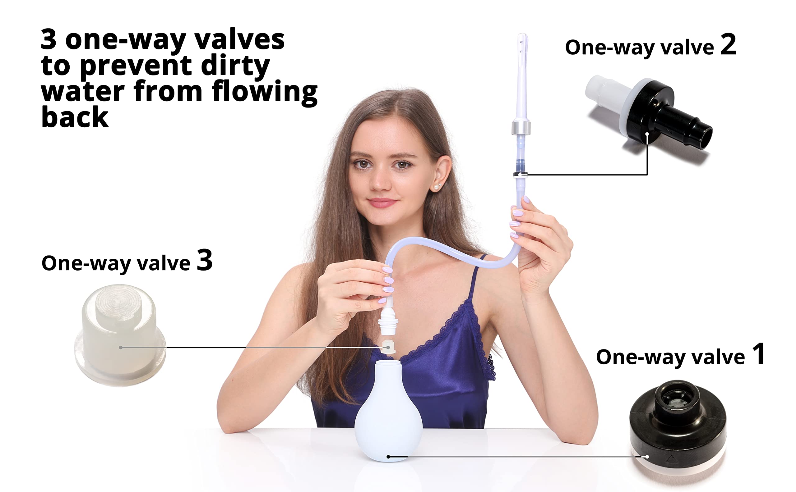 RVDKBULB Natural Vaginal Cleansing System with 3 One-Way Valves - Vaginal Douche for Women RVDKBULB uk supplements