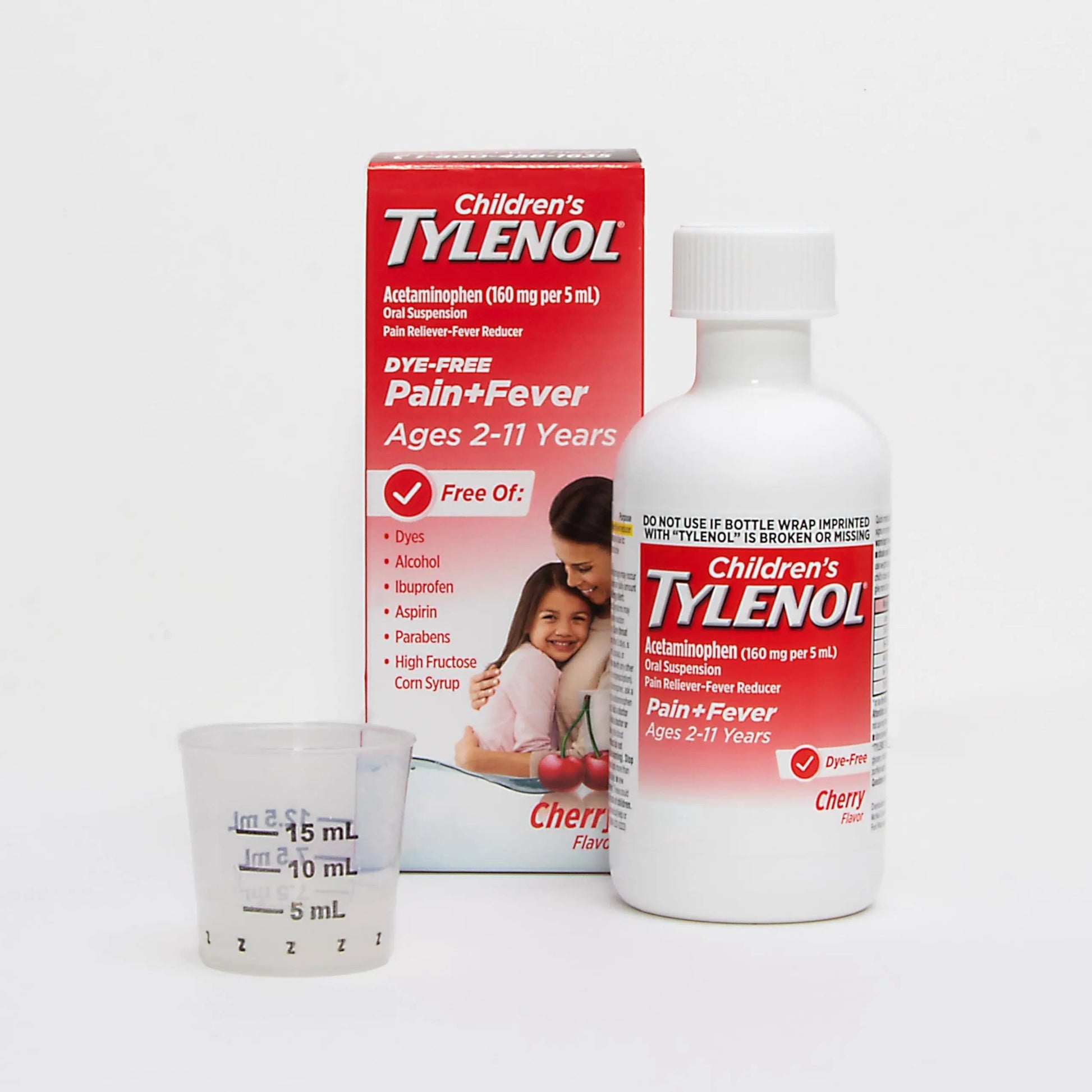 Children's Tylenol Liquid Pain Relief & Fever Medicine, Oral Suspension, Dye-Free, Acetaminophen, No Aspirin, No Ibuprofen, No High Fructose Corn Syrup; Cherry Flavor, 8 fl. oz.; Pack of 1 Tylenol uk supplements