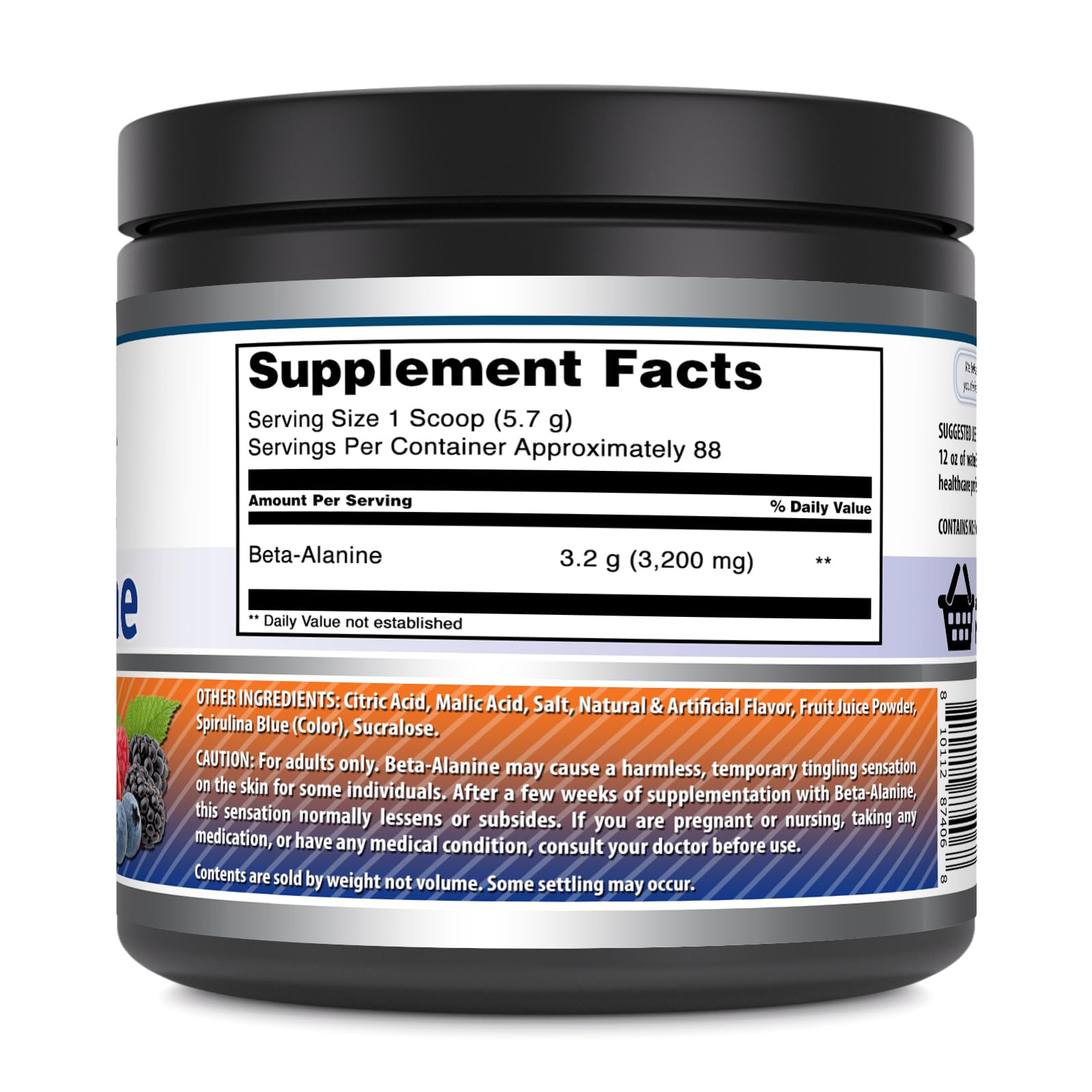 Amazing Formulas Beta Alanine 500 Grams (1.1 Lb) Powder Supplement | Wild Berry Flavor Amazing Nutrition uk supplements