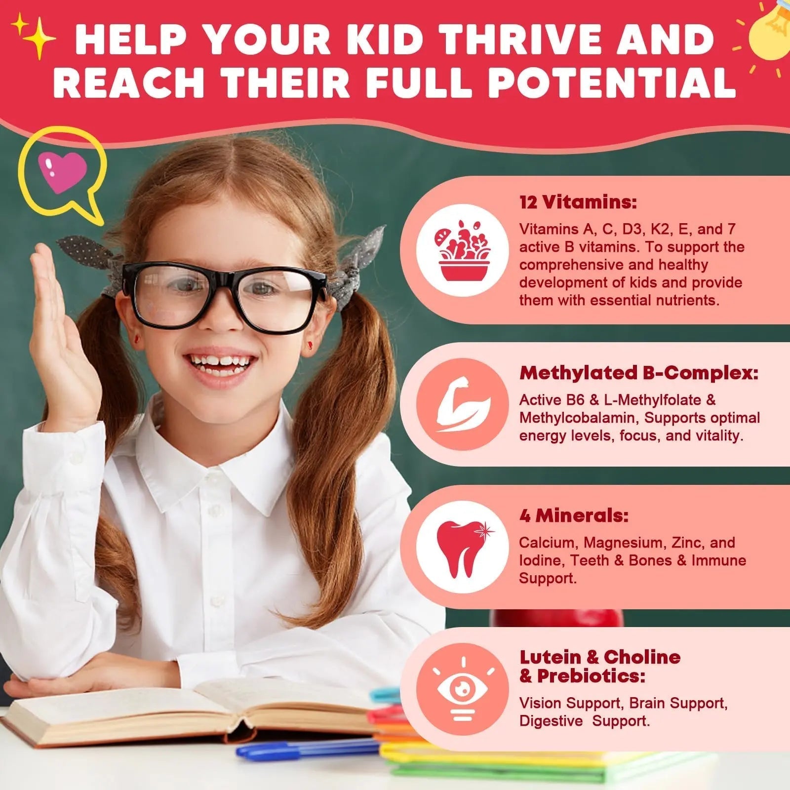 Sugar Free Calcium Multivitamin Gummies for Kids - Nutritional, Immune, Bone Support, Whole Multivitamin, with Vitamins A, C, D, B1, B2, B6, Folate JIANKYTZ uk supplements