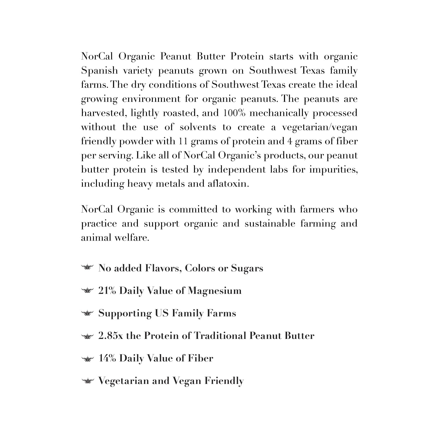 Norcal Organic Peanut Butter Protein Powder - 2lb | Vegan, Low-Cal, 11g Protein NorCal Organic uk supplements