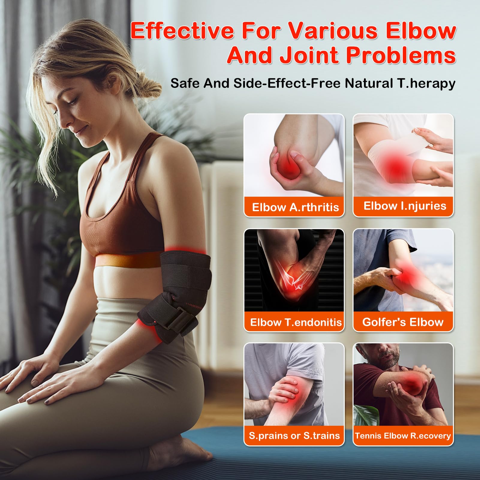 JOBYNA Red and I.nfrared L.ight T.herapy for Elbow Wrap, 850nm Near I.nfrared L.ight & 660nm JOBYNA uk supplements