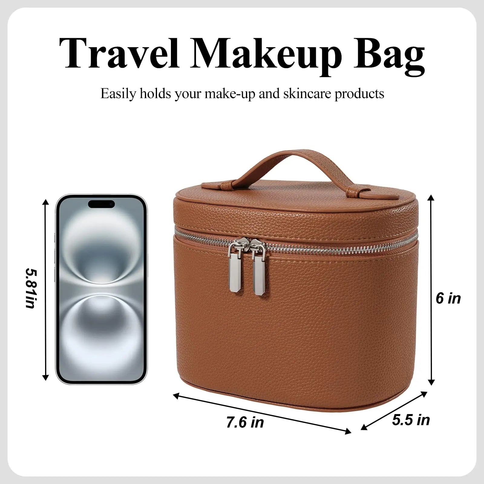 honitty Makeup Bag, Travel Make up Case with Compartments and Handle, Portable Cosmetic Organizer Bags,Toiletry Bag for Women honitty uk supplements