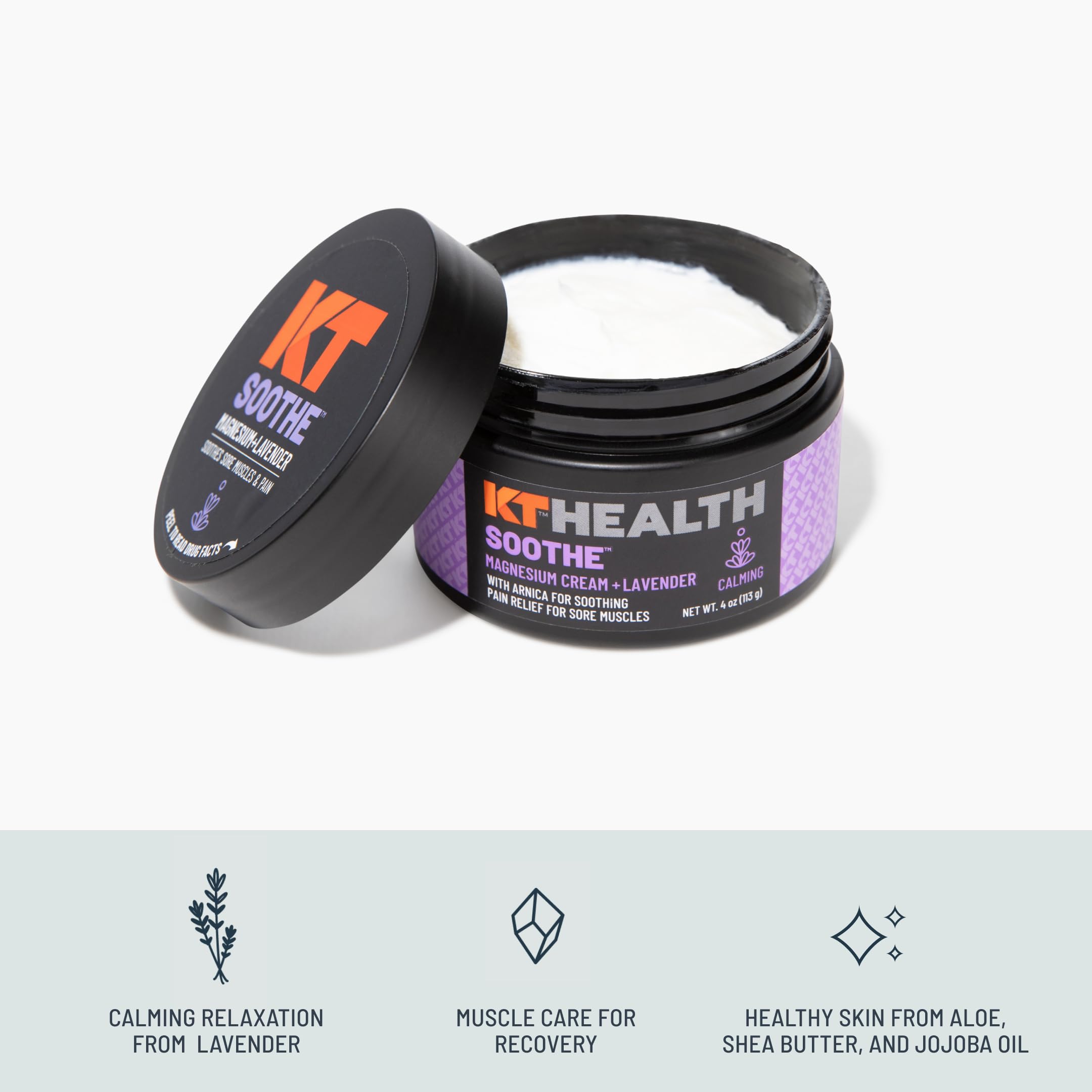 KT Health, Magnesium Cream, Soothe - Soothing Aromatherapy & Calming Pain Relief KT Tape uk supplements