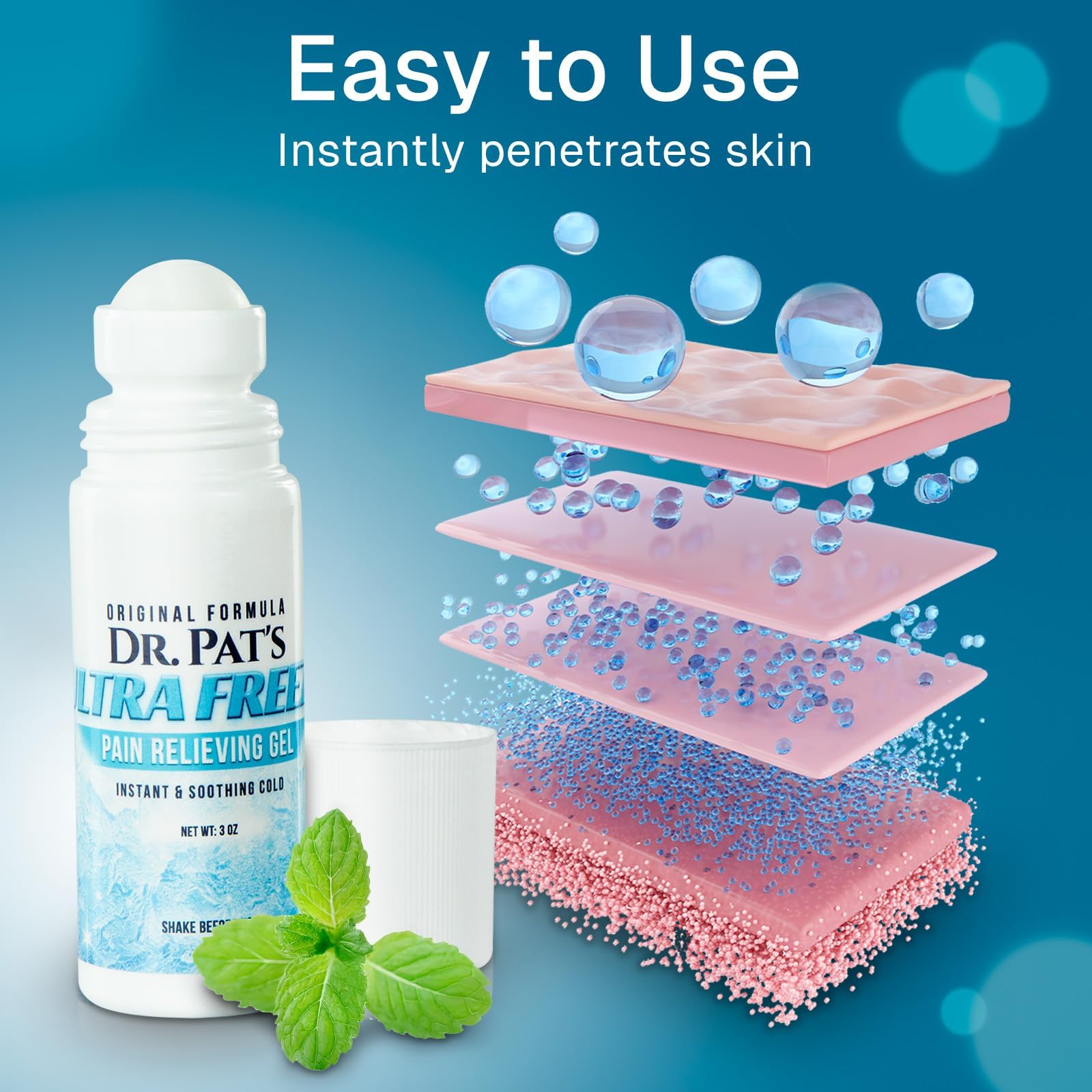 Ultra Freeze Roll-On Pain Relief Gel (3oz) - Joint & Muscle Therapy Rub for Arthritis, Neuropathy, Foot, and Joint - Cooling Topical Anti-Inflammatory (2 Pack) Ultra Freeze uk supplements