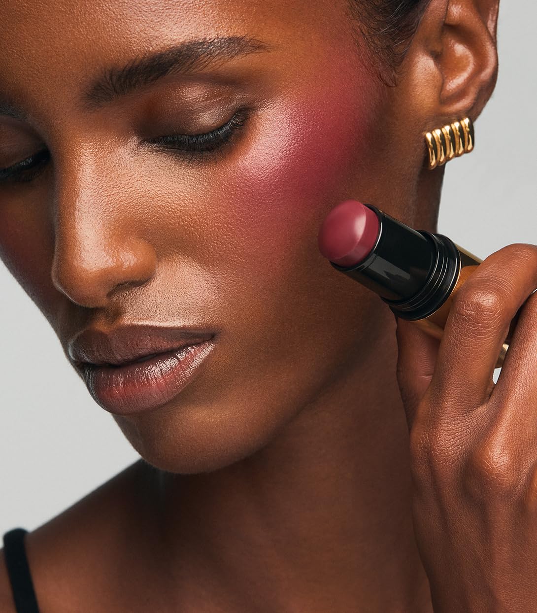 MAKE Beauty Cream Stroke Cream Blush Stick for Cheeks - Vibrant yet Natural Soft Matte Finish - Shade Rouge Moon, Berry Plum Blush Makeup MAKE uk supplements