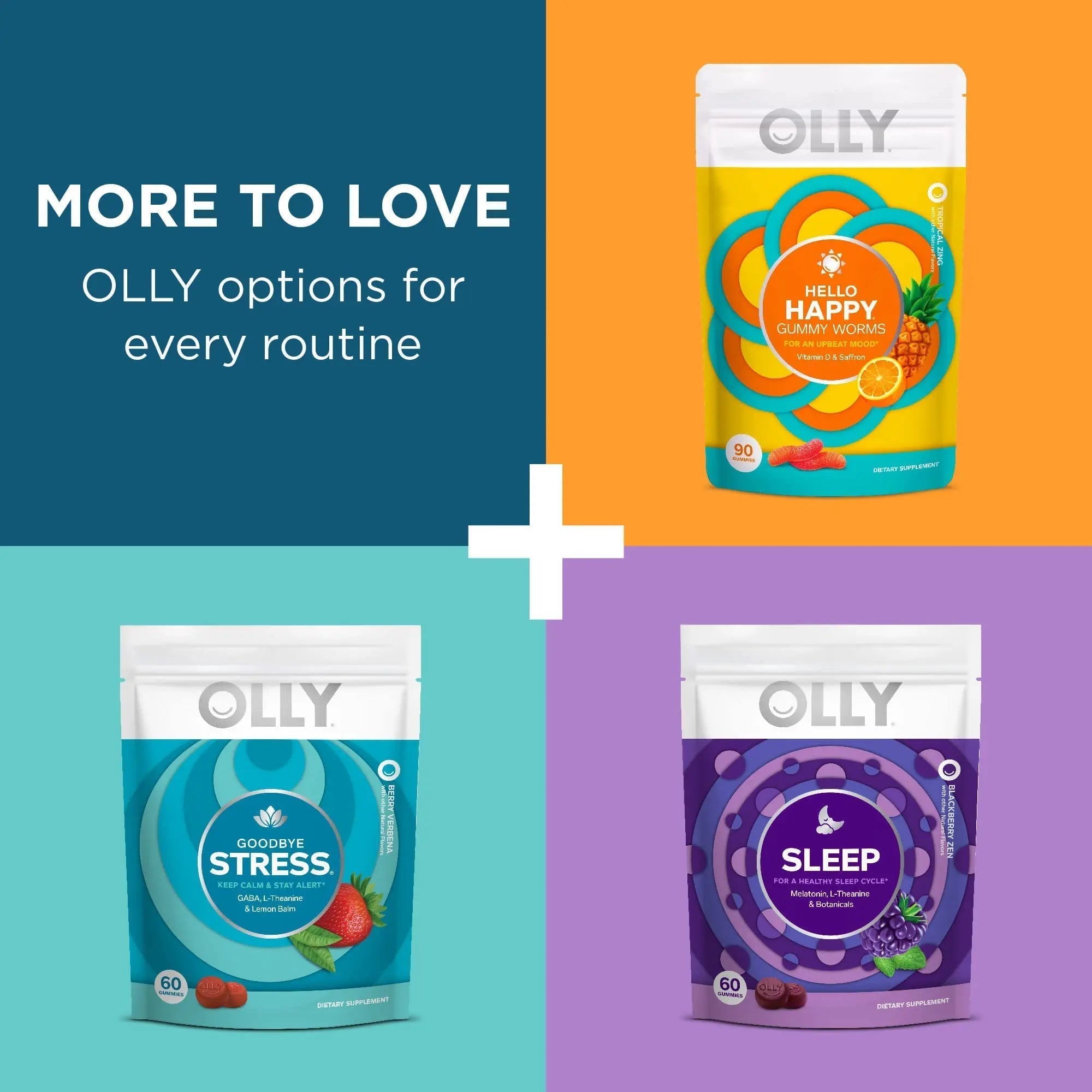 OLLY Joy Jar Gift, Easy Refillable Glass Bottle Vitamin Container, Holds Up to 120 Vitamin Gummies OLLY uk supplements
