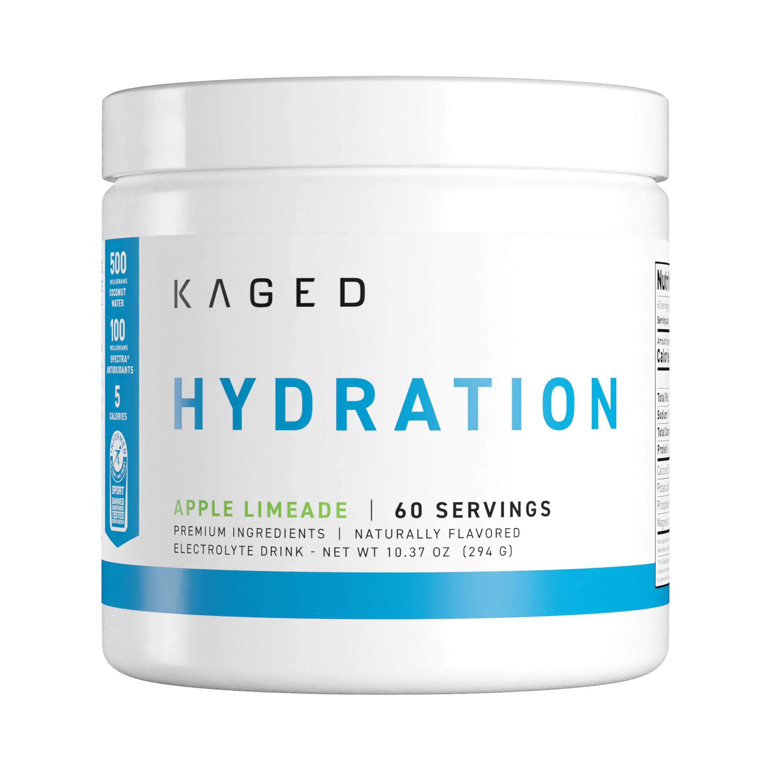 Kaged Electrolyte Hydration Powder Hydracharge Apple Limeade Sports Drink for Men and Women Pre, Post, Intra Workout Supplement 60 Servings Kaged uk supplements