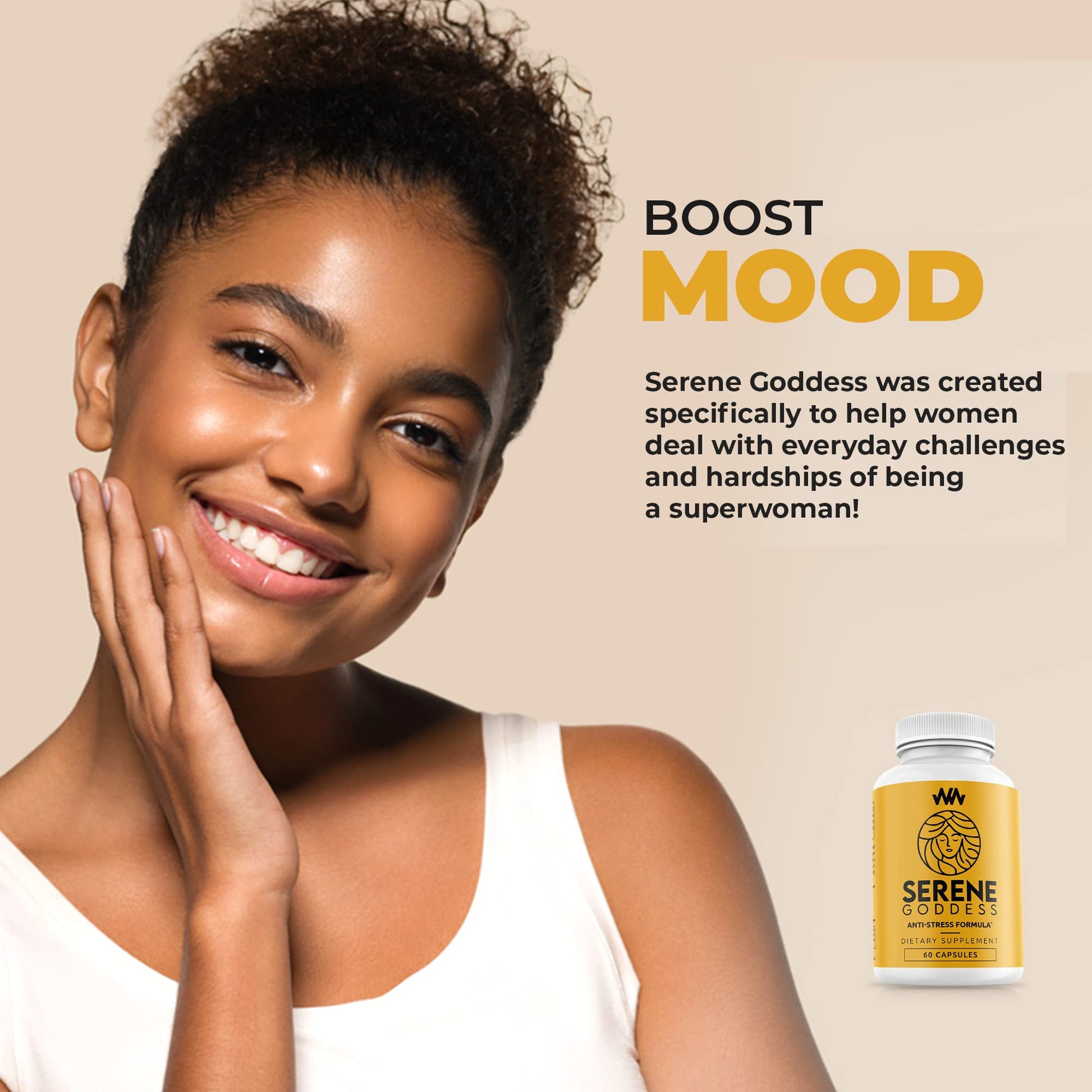 Warped Wellness Womens Supplement That Boosts Mood, Helps Relax The Mind & Body, Relieves Tension & Worries| Magnolia Bark for Female Specific Help| Serene Goddess | Vitamin Helps Boost Mood Warped Wellness uk supplements
