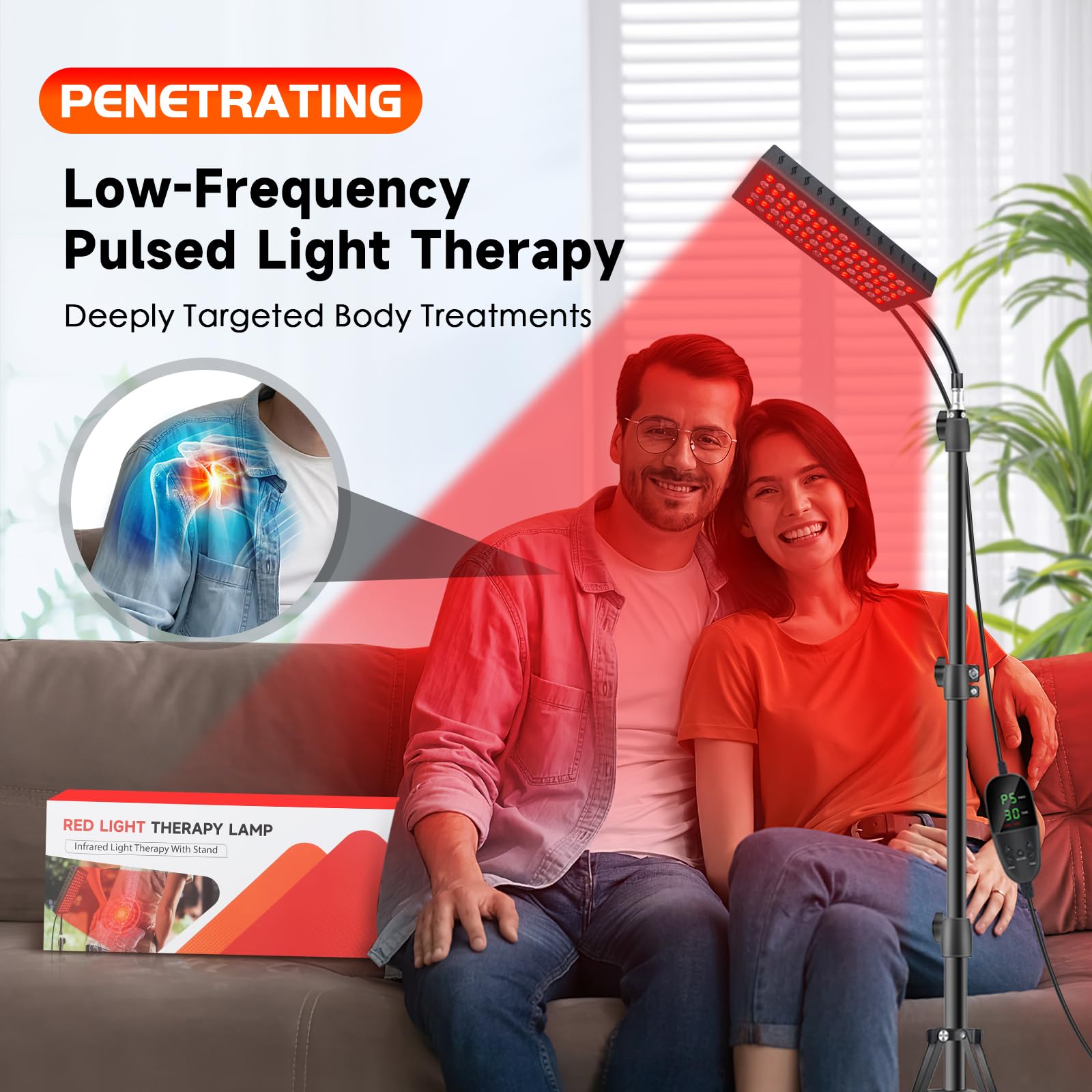 Infrared Red Light Therapy Lamp: Heating Pad Pain Relief for Body 75 LEDs Red Light Astarexin uk supplements
