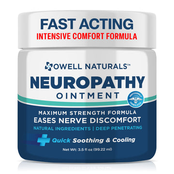 Owell Naturals Neuropathy Nerve Ointment for Feet, Fingers, Hands, Toes, Back, Legs & Arms - Fast-Acting Formula, Max Strength, Cooling Effect, 3.5 Fl Oz Owell Naturals uk supplements