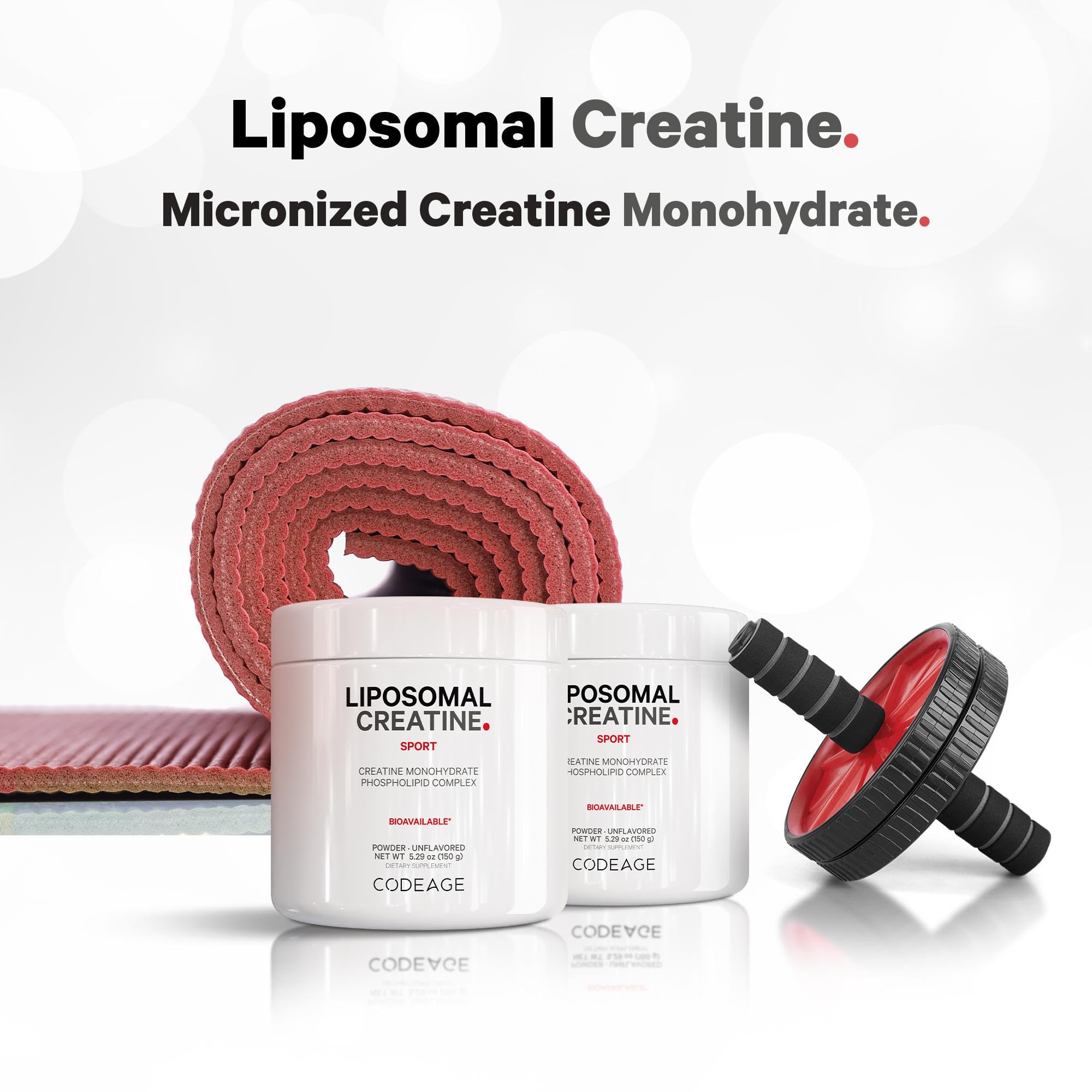 Codeage Liposomal Creatine Powder Supplement, Pure Creatine Monohydrate 5000mg, Pre Workout & Post Workouts - Unflavored Creatine, Micronized Creatine Powder - Creatinine for Sports - 30 Servings Codeage uk supplements