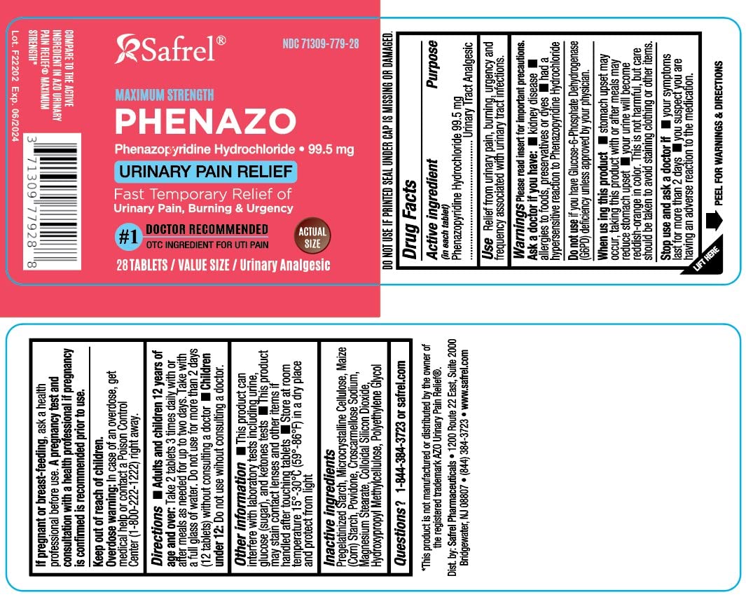 Safrel Urinary Pain Relief | UTI Relief | Fast Acting | Bladder Discomfort & Pain Relief | Phenazopyridine Hydrochloride 99.5mg (28 Count) Safrel uk supplements
