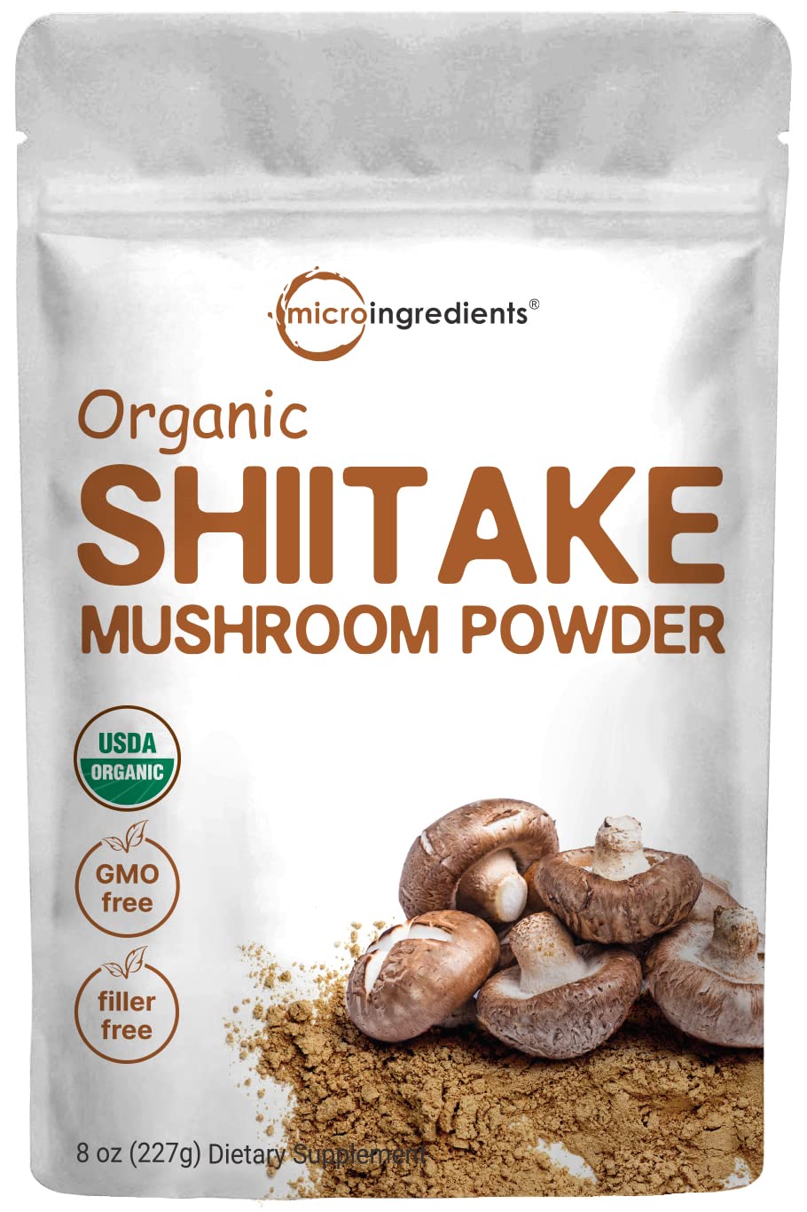 Sustainably US Grown, Organic Shiitake Mushrooms Powder, 8 Ounce Micro Ingredients uk supplements