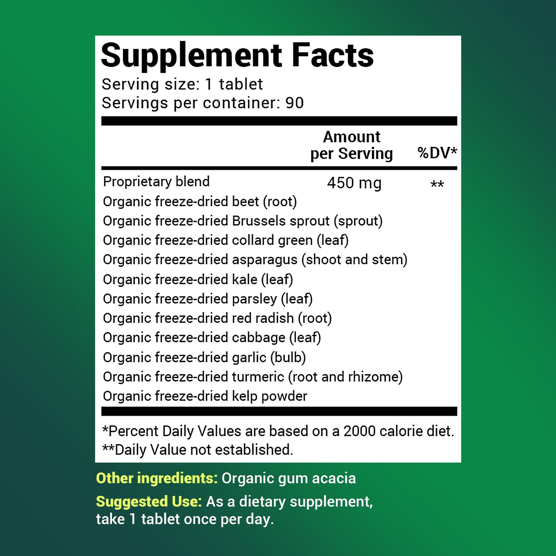 Dr. Berg's Greens Superfood Cruciferous Vegetable Tablets - Vegetable Supplements Dr. Berg Nutritionals uk supplements