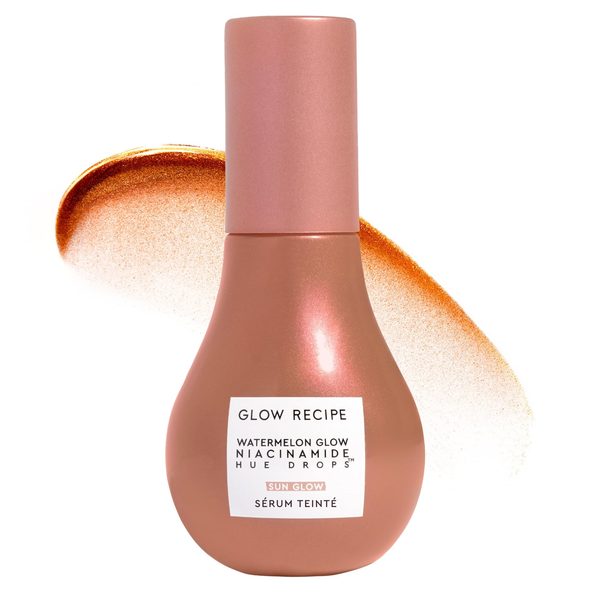 Glow Recipe Hue Drops Bronzing Drops, Tinted Face Serum, Glow Primer + Liquid Highlighter, Niacinamide + Hyaluronic Acid, Radiant Warm Glow, Sunglow (40ml) Glow Recipe uk supplements
