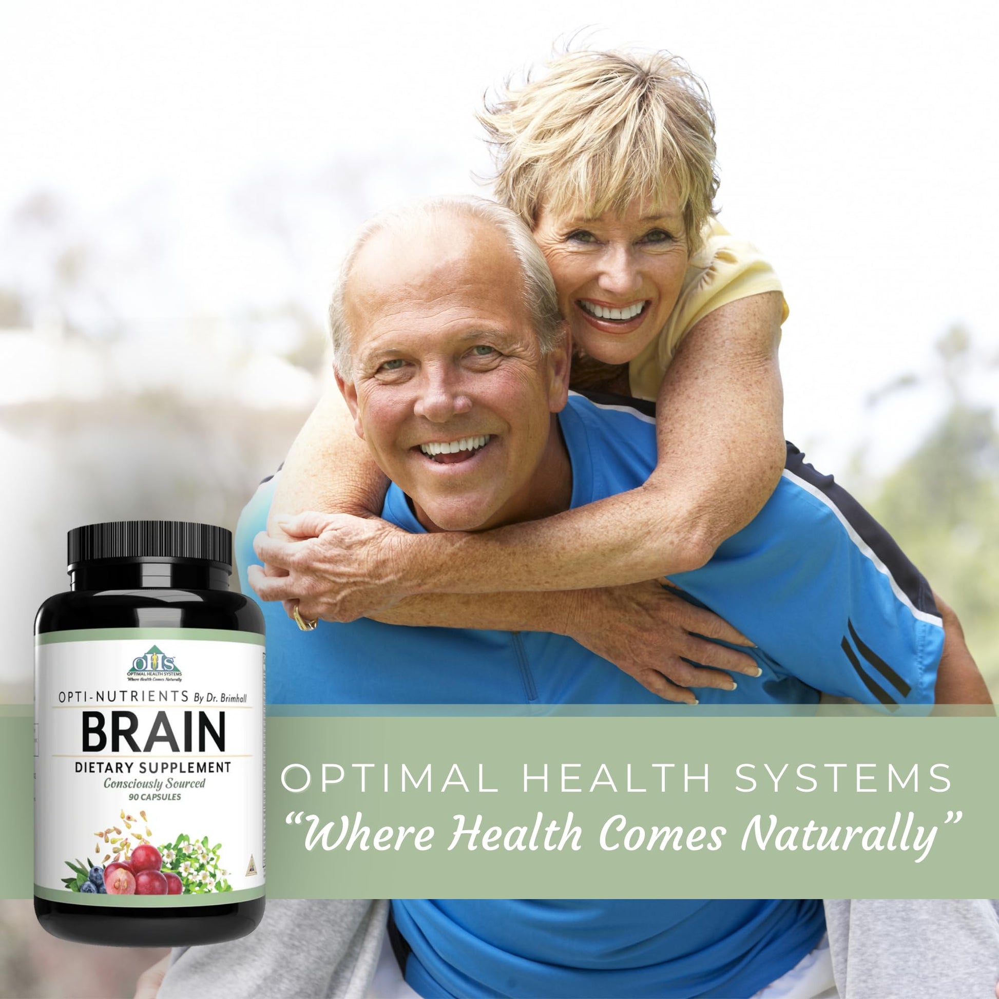 Optimal Health Systems Brain | Most Comprehensive Nootropic + Enzyme Delivery | 700 mg Scientific Neuroenhancment Blend | Boost Mood, Memory & Focus | 90 Capsules Optimal Health Systems uk supplements