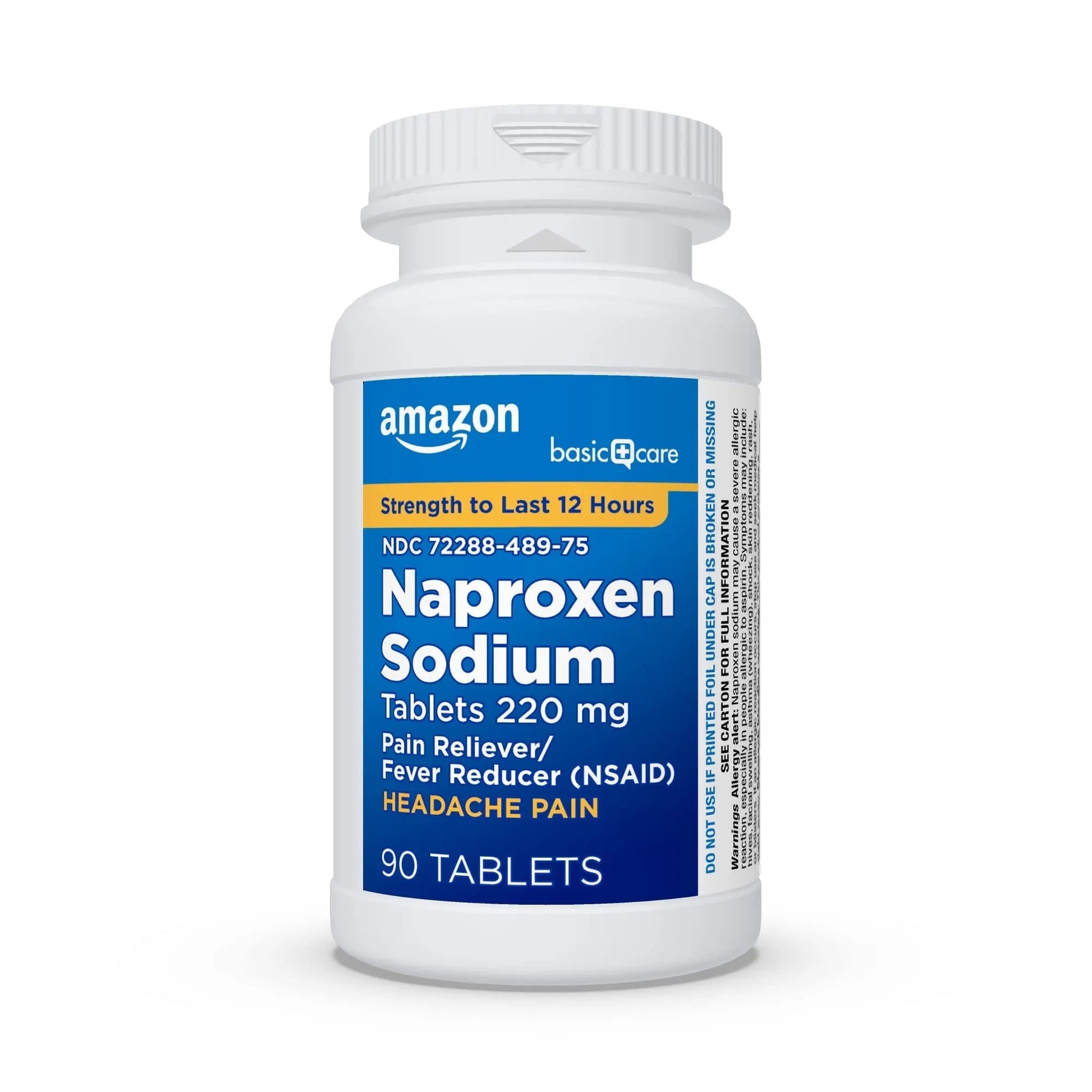 Amazon Basic Care Naproxen Sodium Tablets 220 mg, Pain Reliever, Fever Reducer, Headache Relief, Backache, Menstrual Cramps, Arthritis, Muscular Aches, NSAID, 90 Count Amazon Basic Care uk supplements