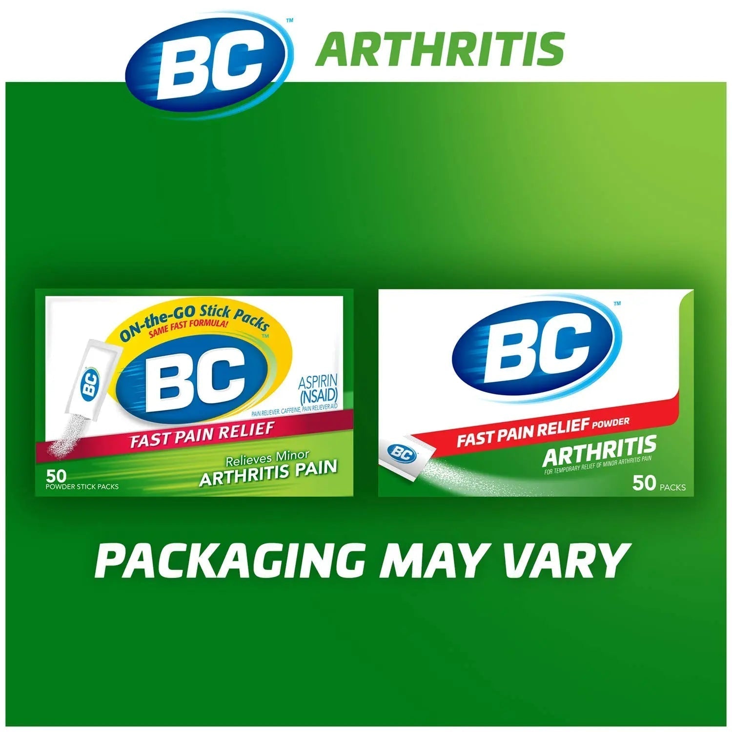 BC Powder Arthritis Pain Reliever, Aspirin Dissolve Packs, 50 Count Powder Packets BC uk supplements